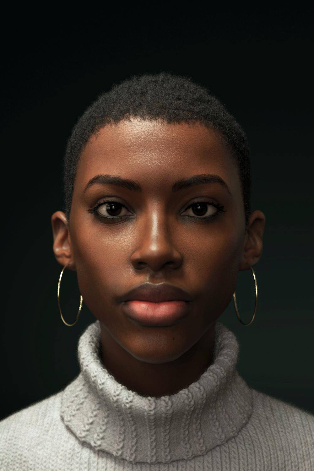 Render of my latest portrait, sculpted in Zbrush, rendered in Maya ...