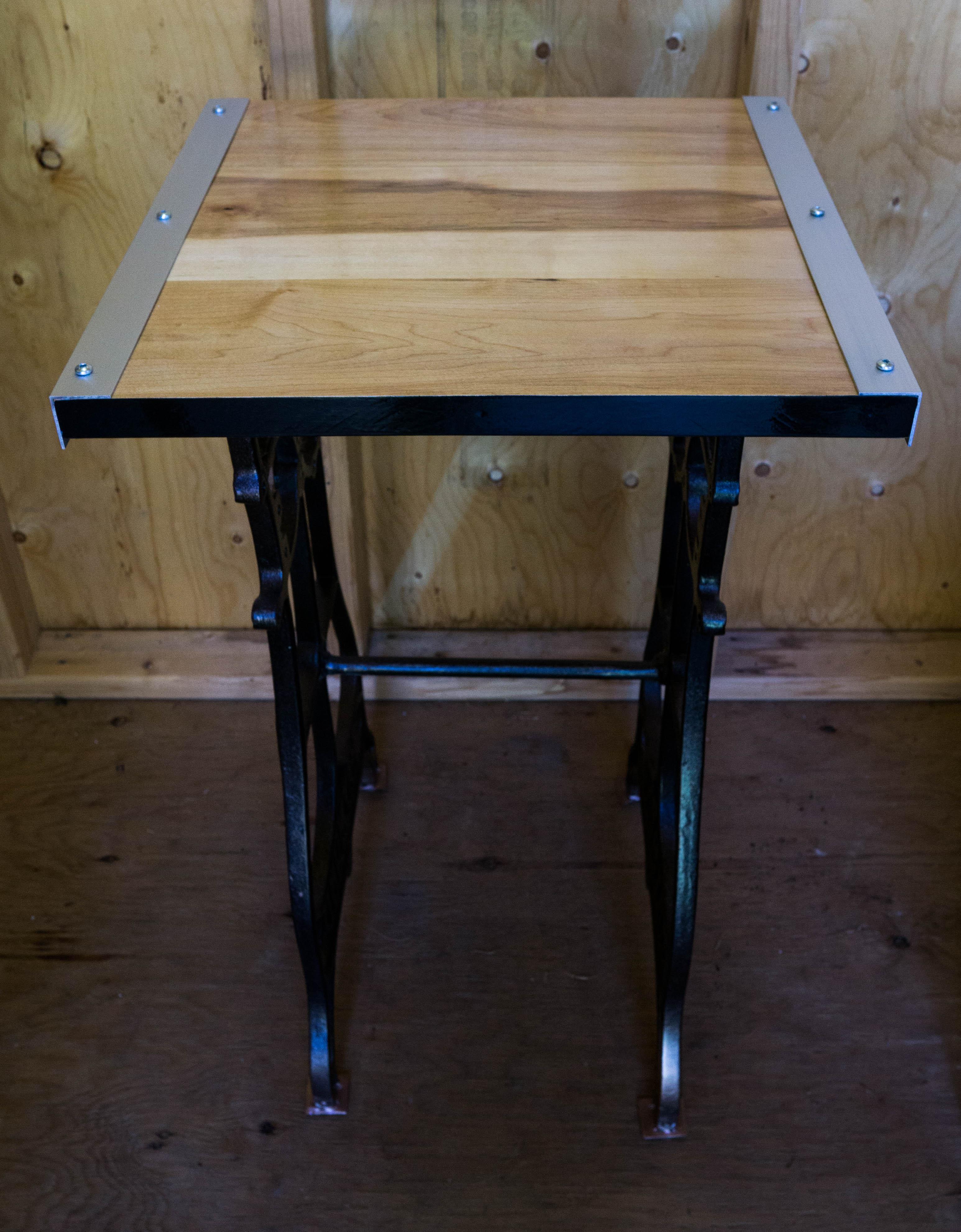 Repurposed a pair of sewing machine legs. Thoughts? Scrolller