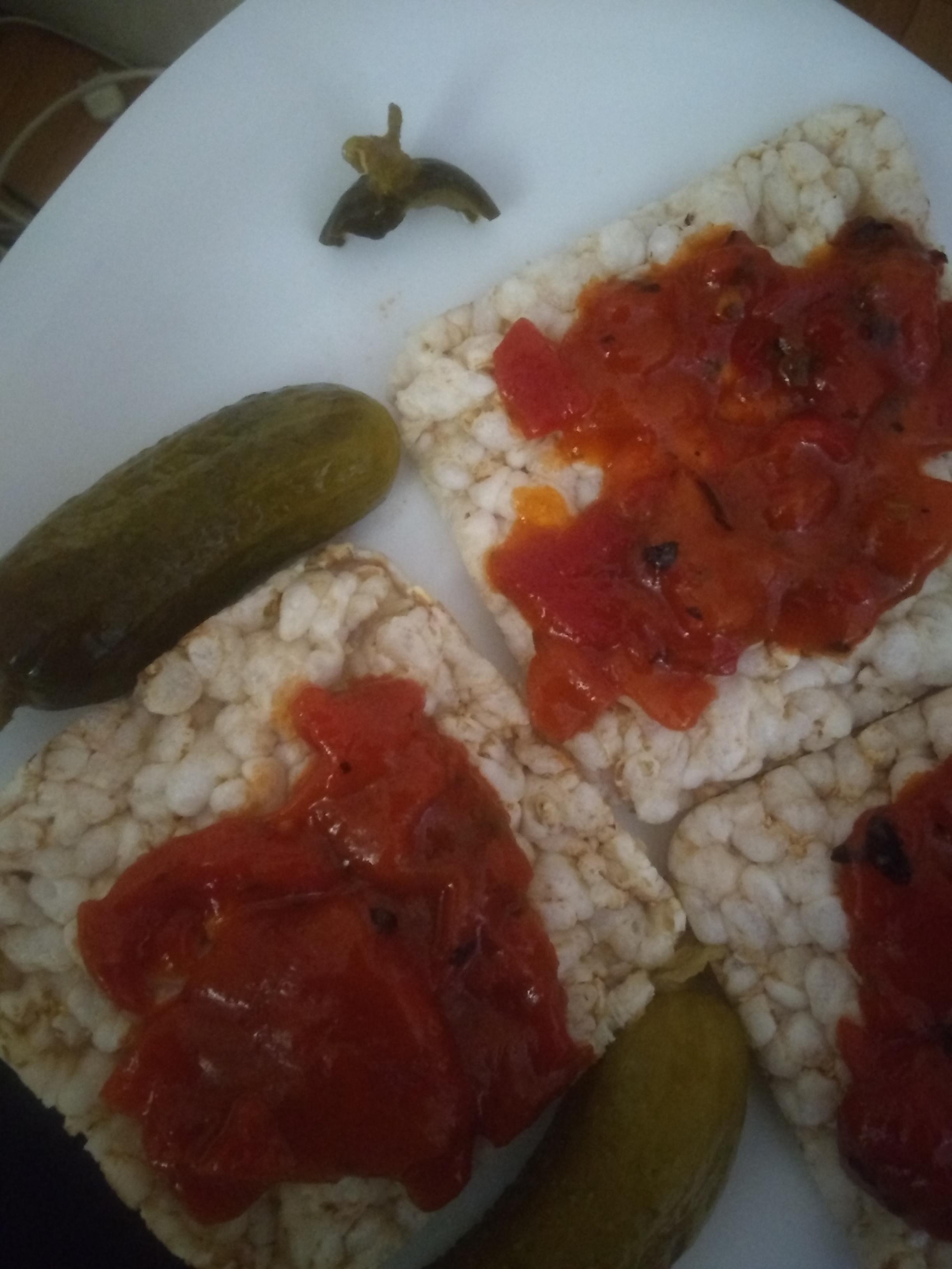 rice cakes pickles and pepper relish Scrolller