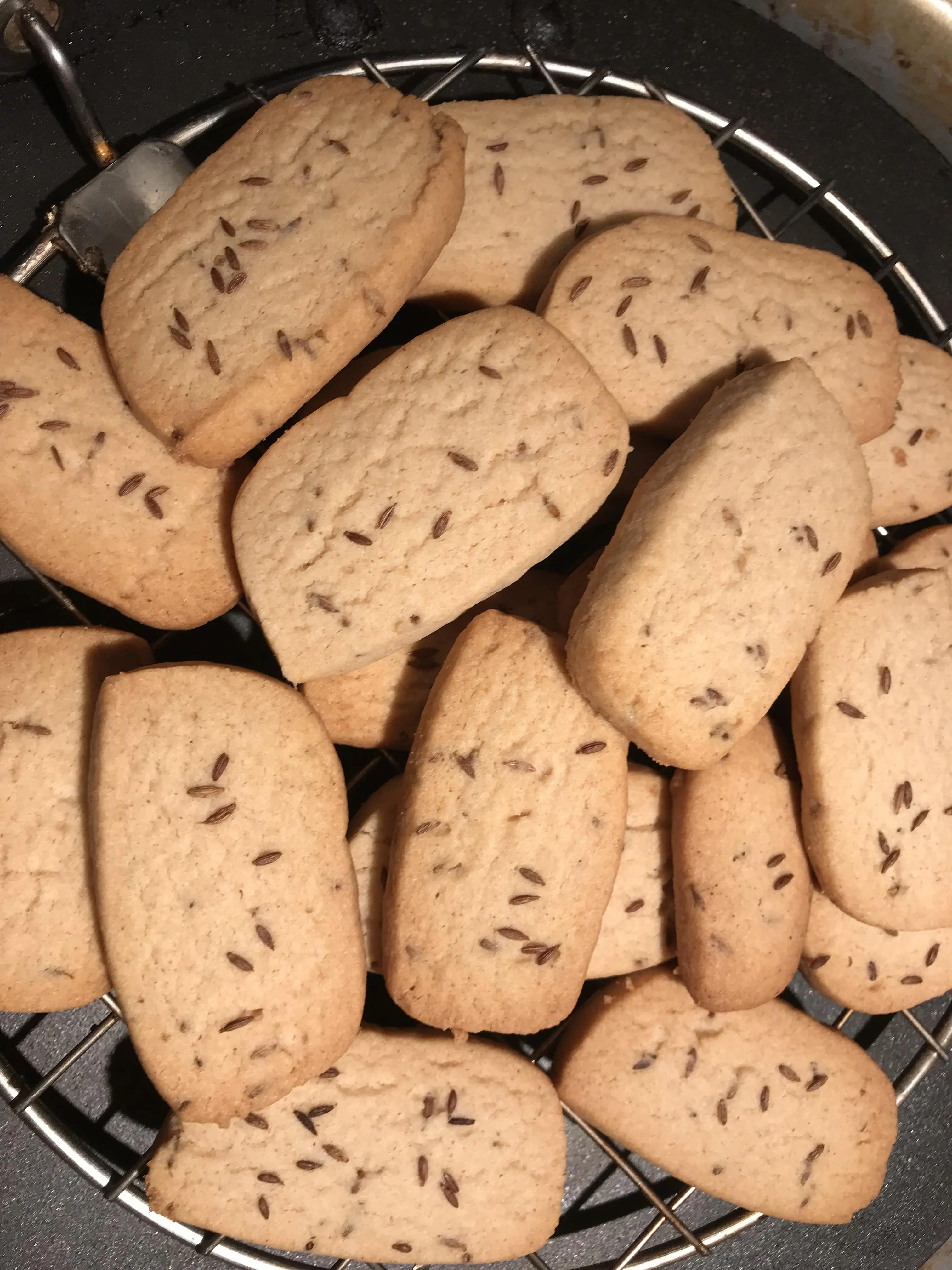 Roasted cumin cookies! They are made with whole wheat flour..very less ...