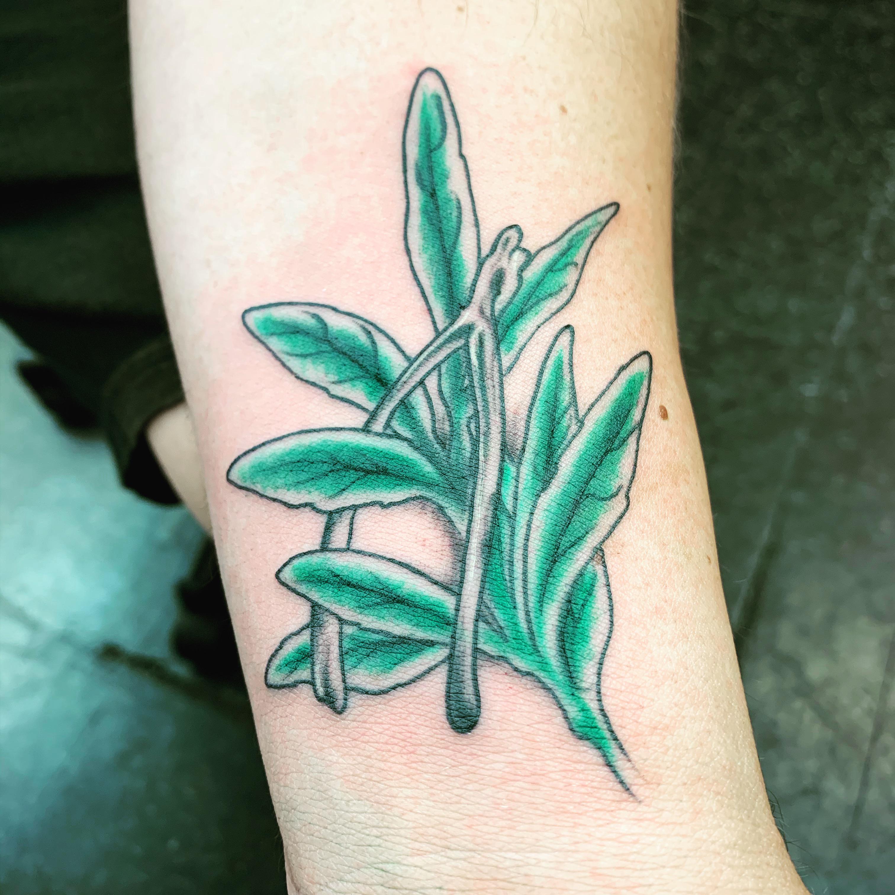Sage + Wishbone by Bill Harrington at Jinx Proof Tattoo in Montclair ...