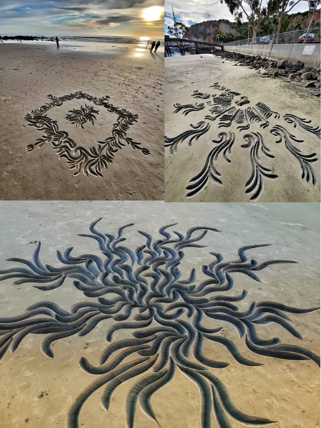 Sand carving, Me, sand, 2020 Scrolller