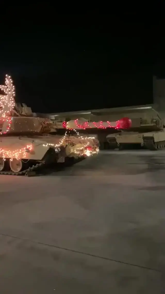 Santa's sled designed by US Army 1st Armored Division