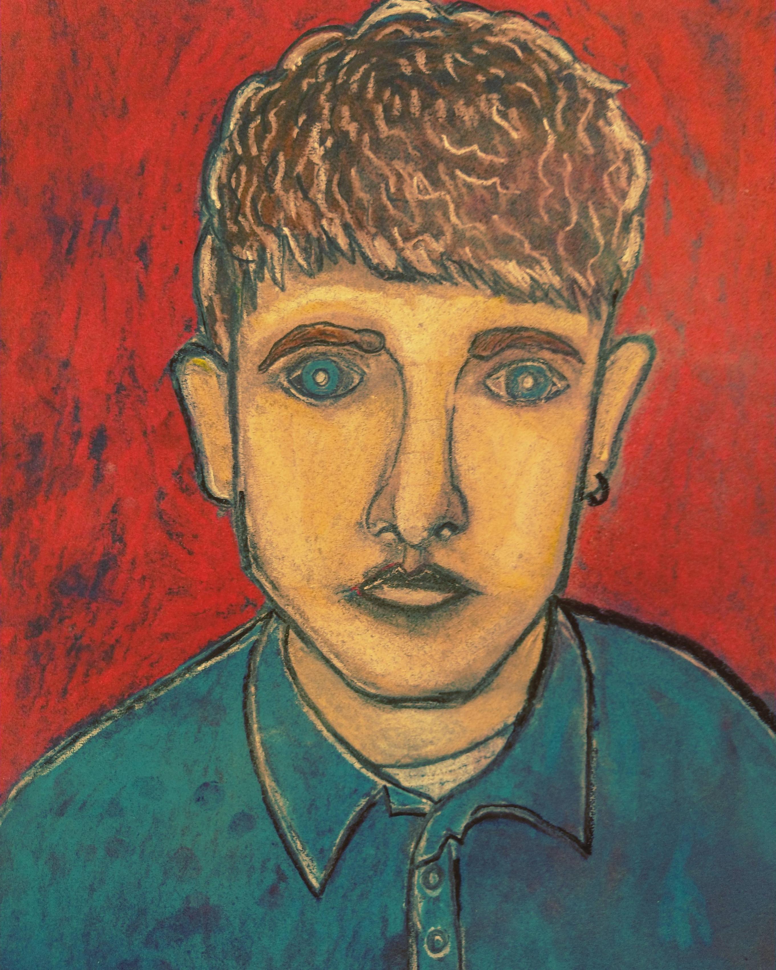 Self portrait done in pastels | Scrolller