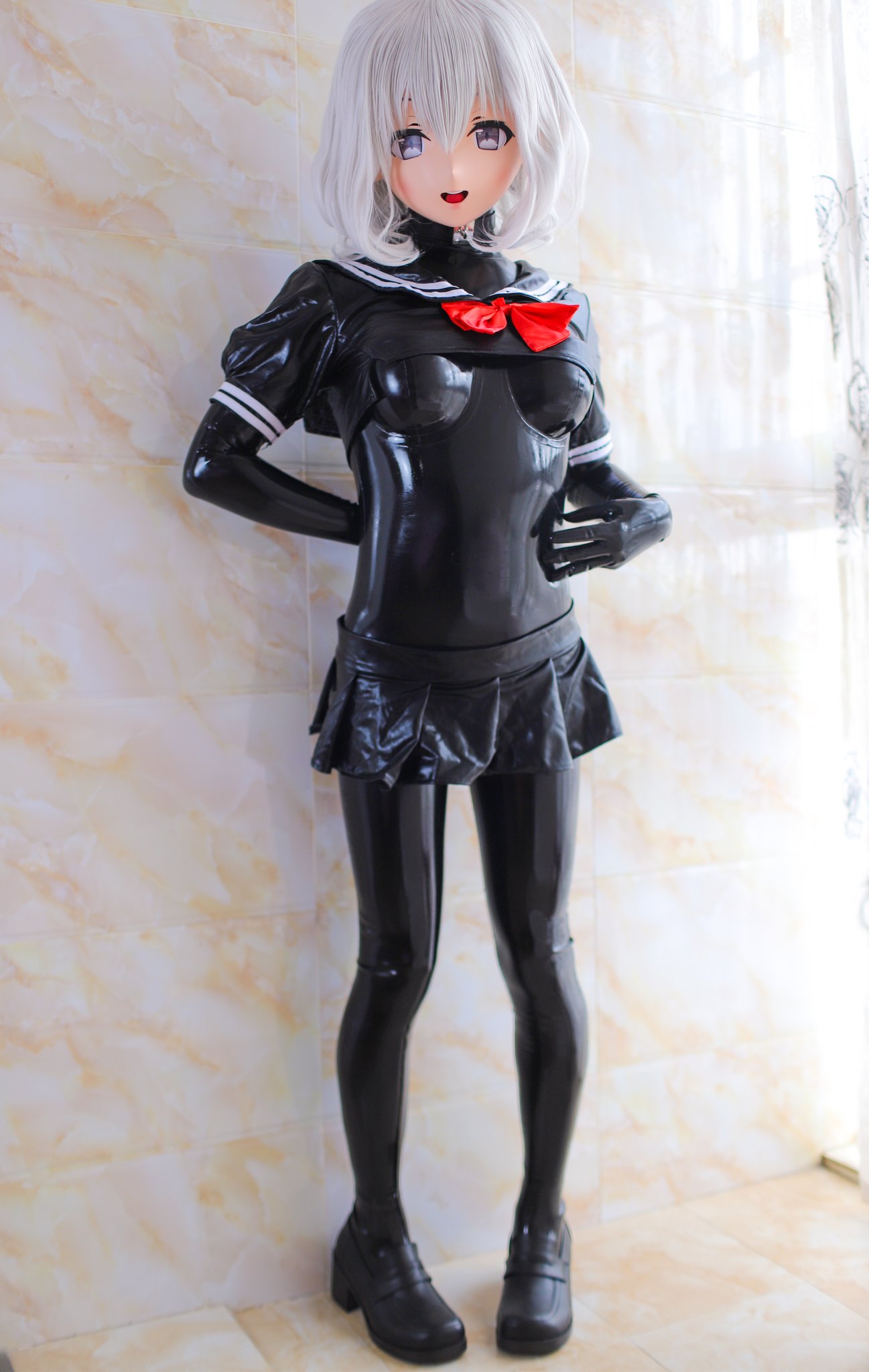 Sexy latex Kigurumi Schoolgirl from @Yukimachis on Twitter! | Scrolller