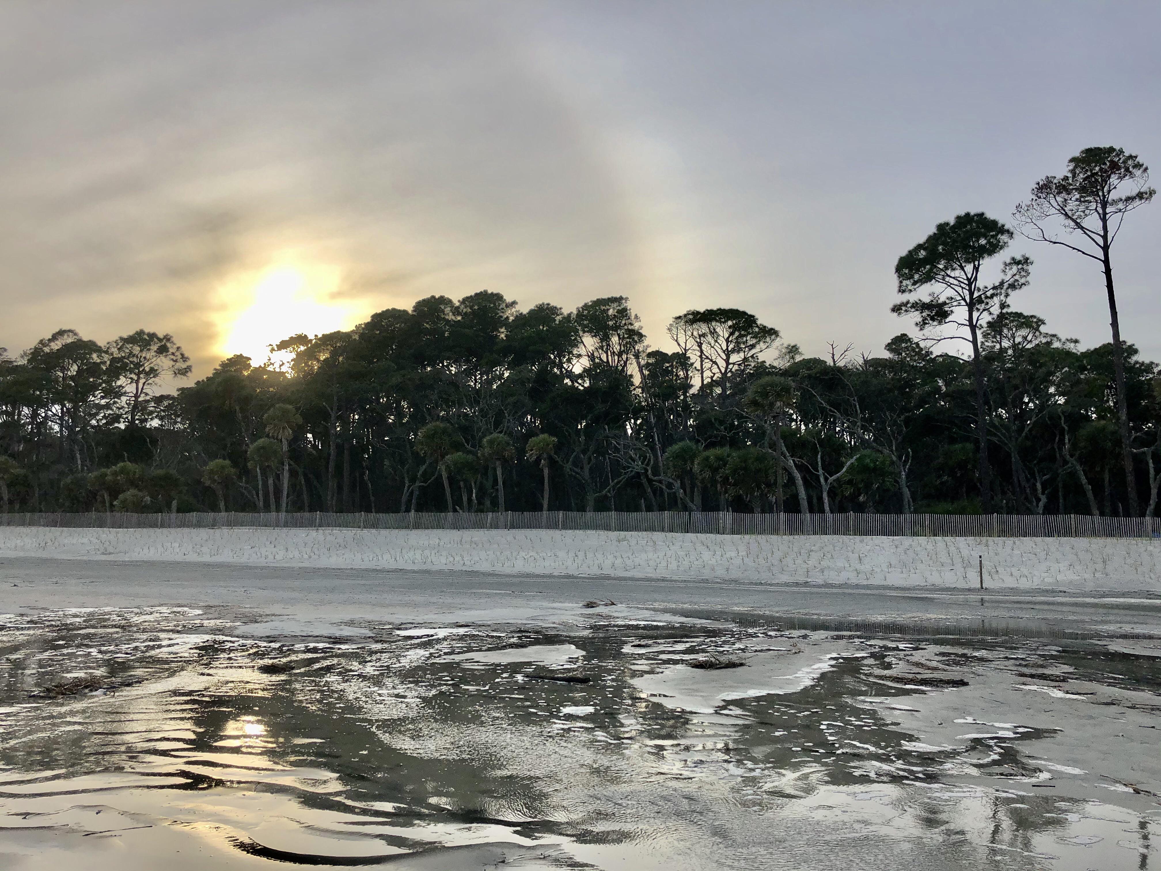 Simple sunset halo as seen from the beach in South Carolina USA | Scrolller