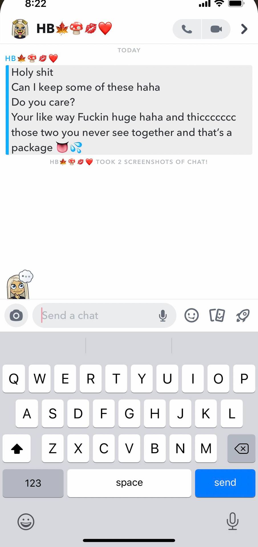 Snapchat Reaction, she took screenshots | Scrolller