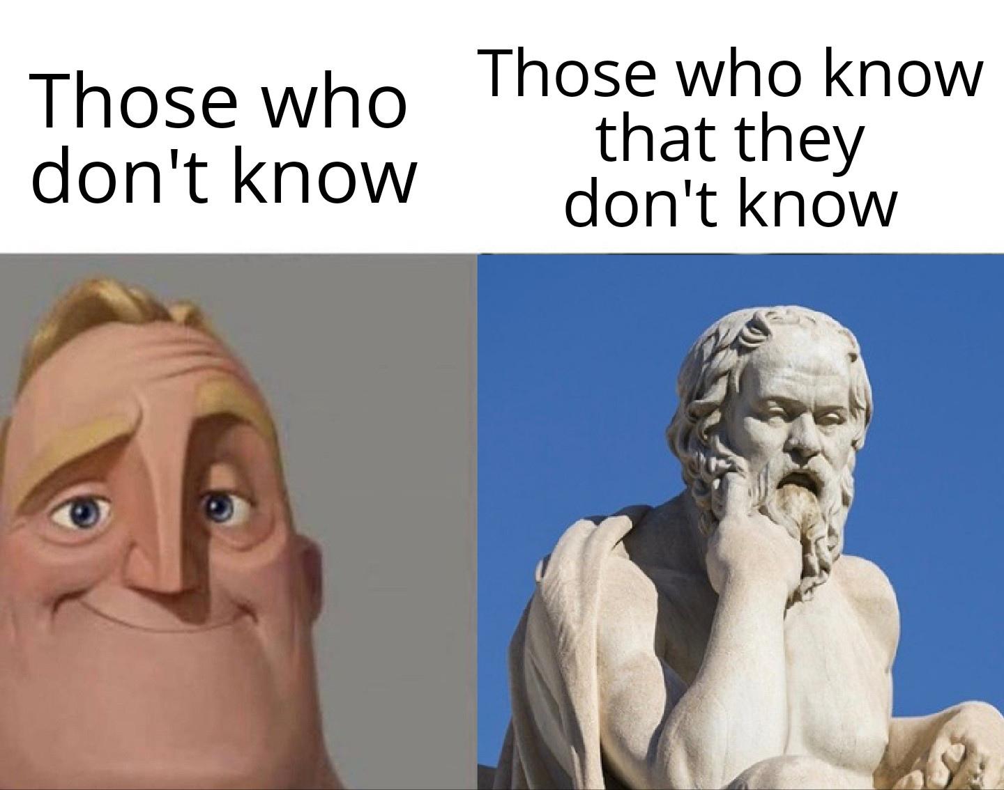 Socrates on his way back from delphi oracle be like: "a life without ...