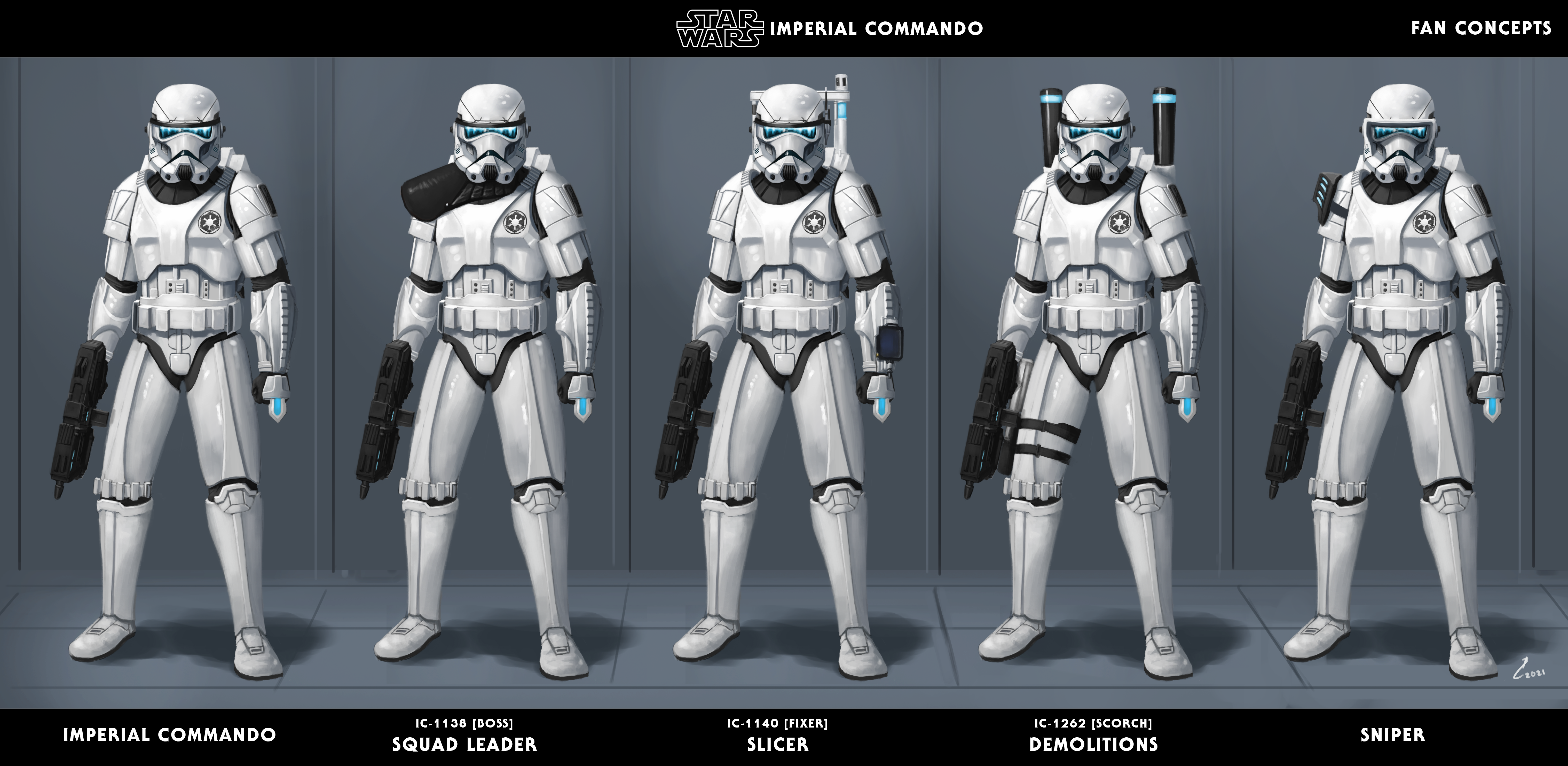 Some concepts I made for how Clone Commandos/ Delta Squad could look ...