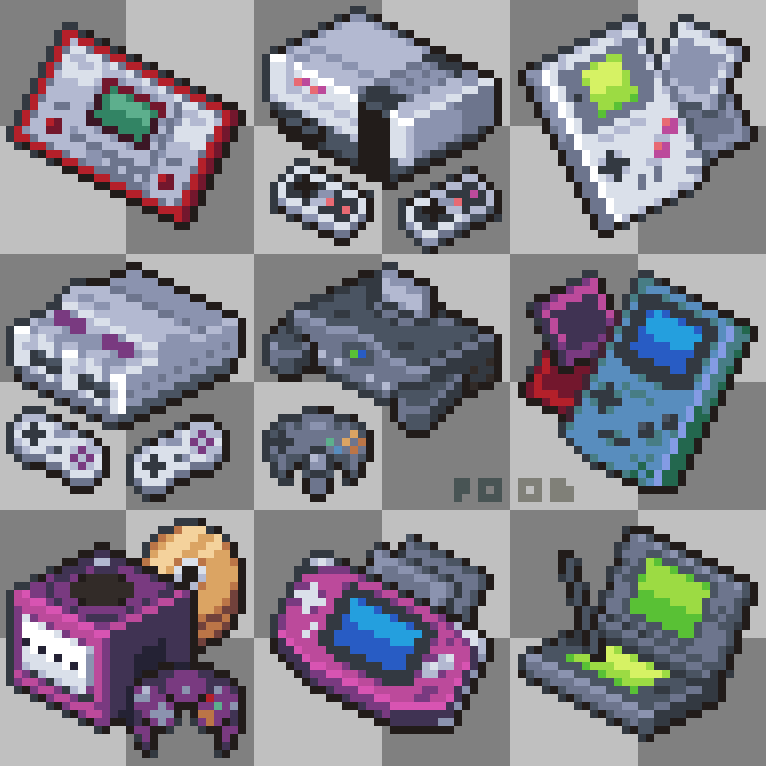 Some icons of Nintendo consoles I'm working on (32x32). | Scrolller
