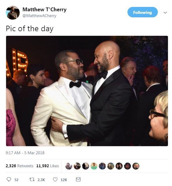 Sonny in the back of this pic of Key and Peele after Peele won his ...