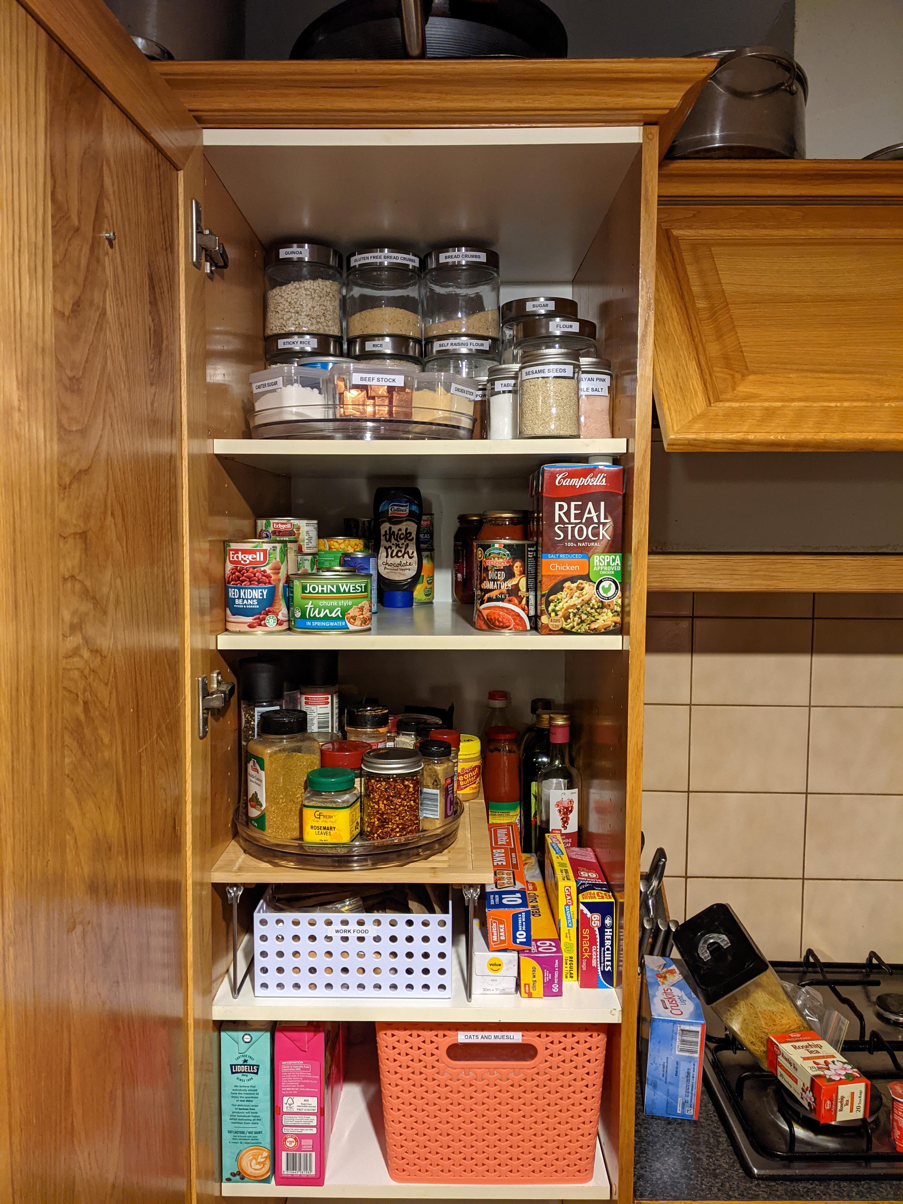 Sorted out my Pantry today (it's deep which makes it very hard to