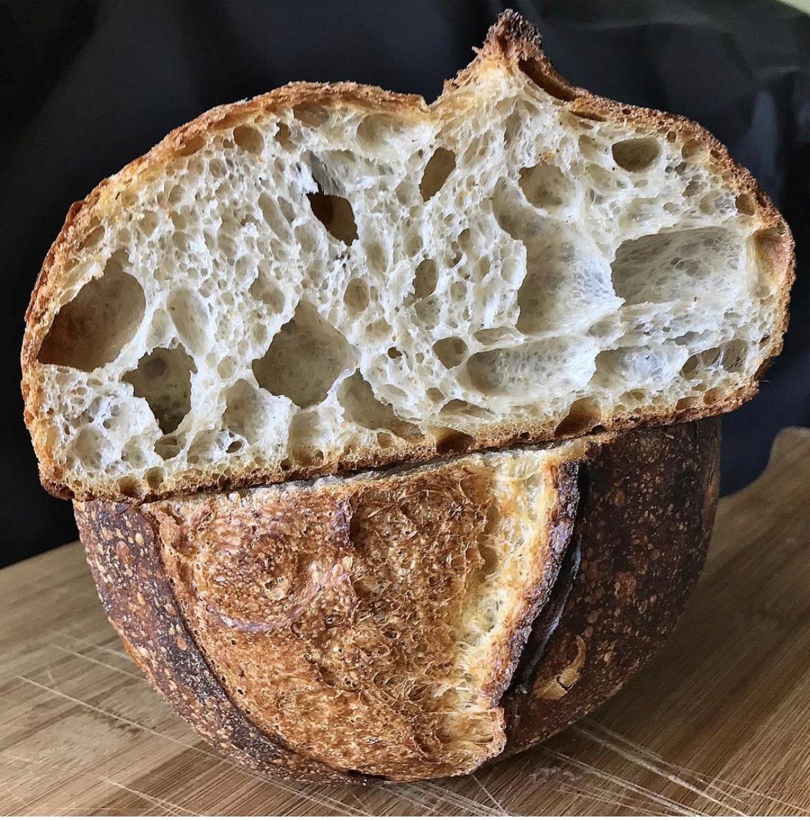 Sourdough loaf, 10 Whole Wheat and 90 KA Bread Flour Scrolller