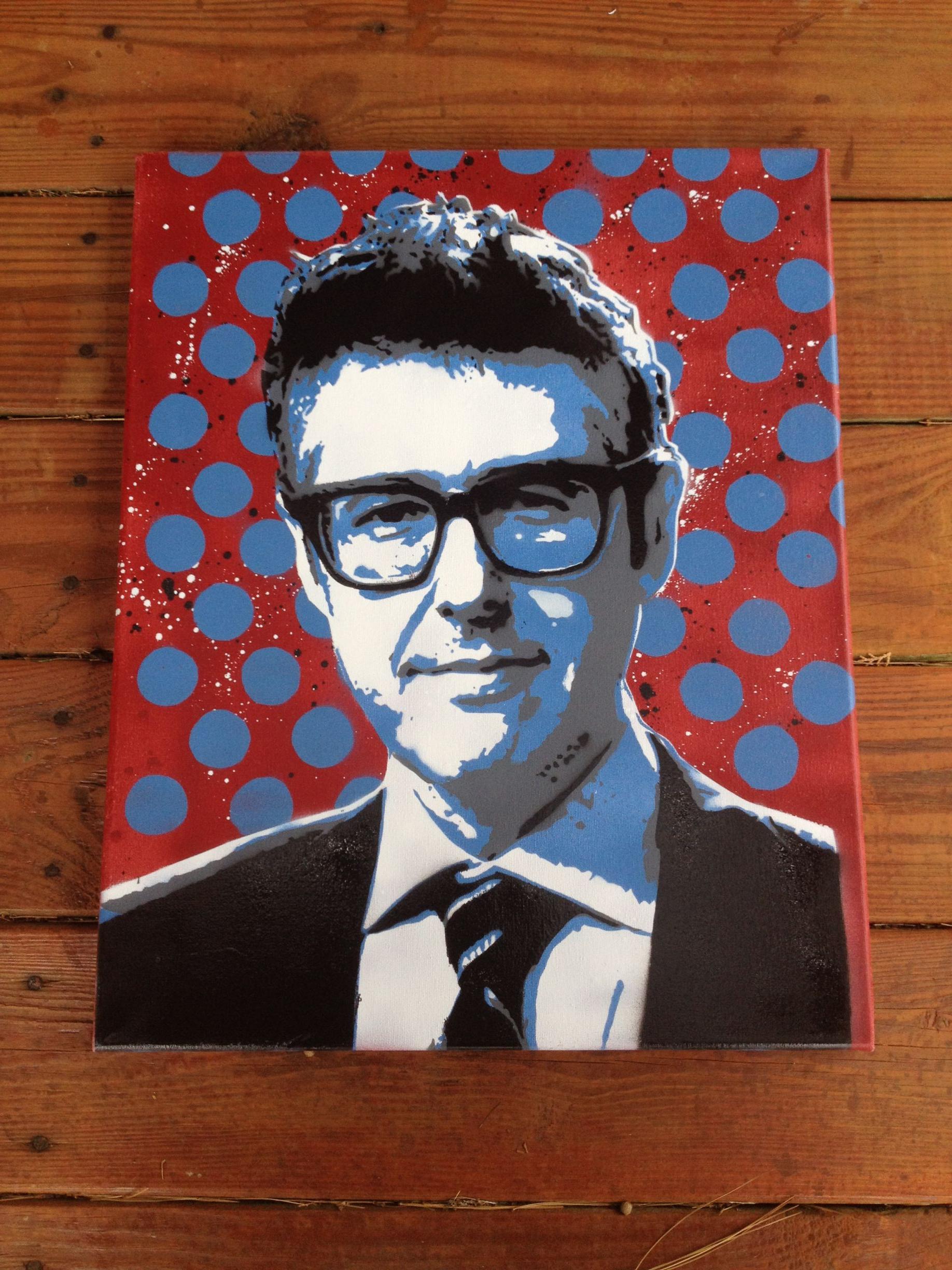 Stencil I made of Ira Glass from This American Life Scrolller