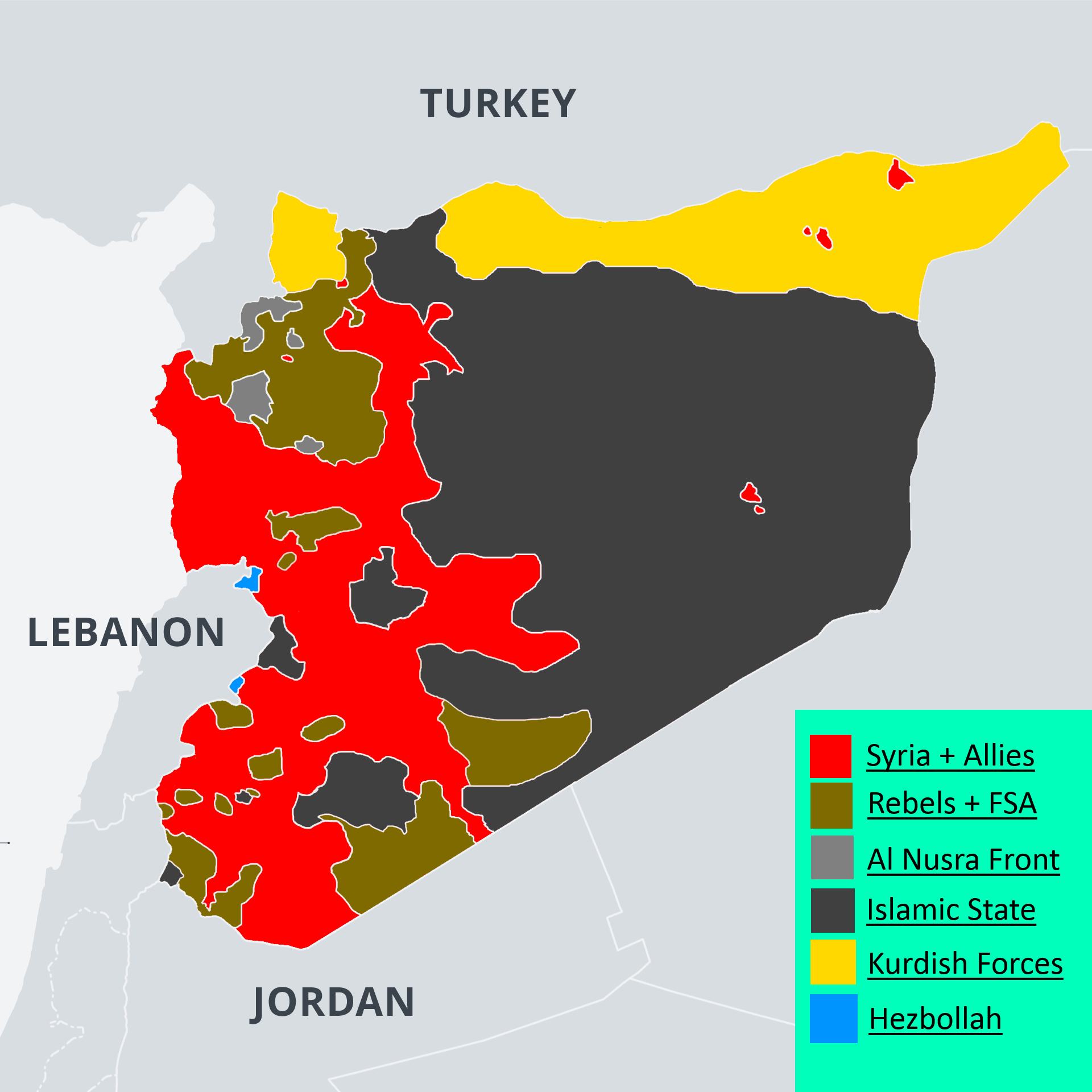 Syrian Civil War Map, Early 2016. | Scrolller