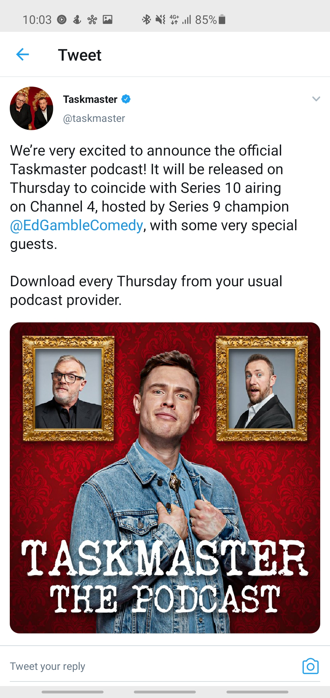 Taskmaster podcast launching with the show! | Scrolller