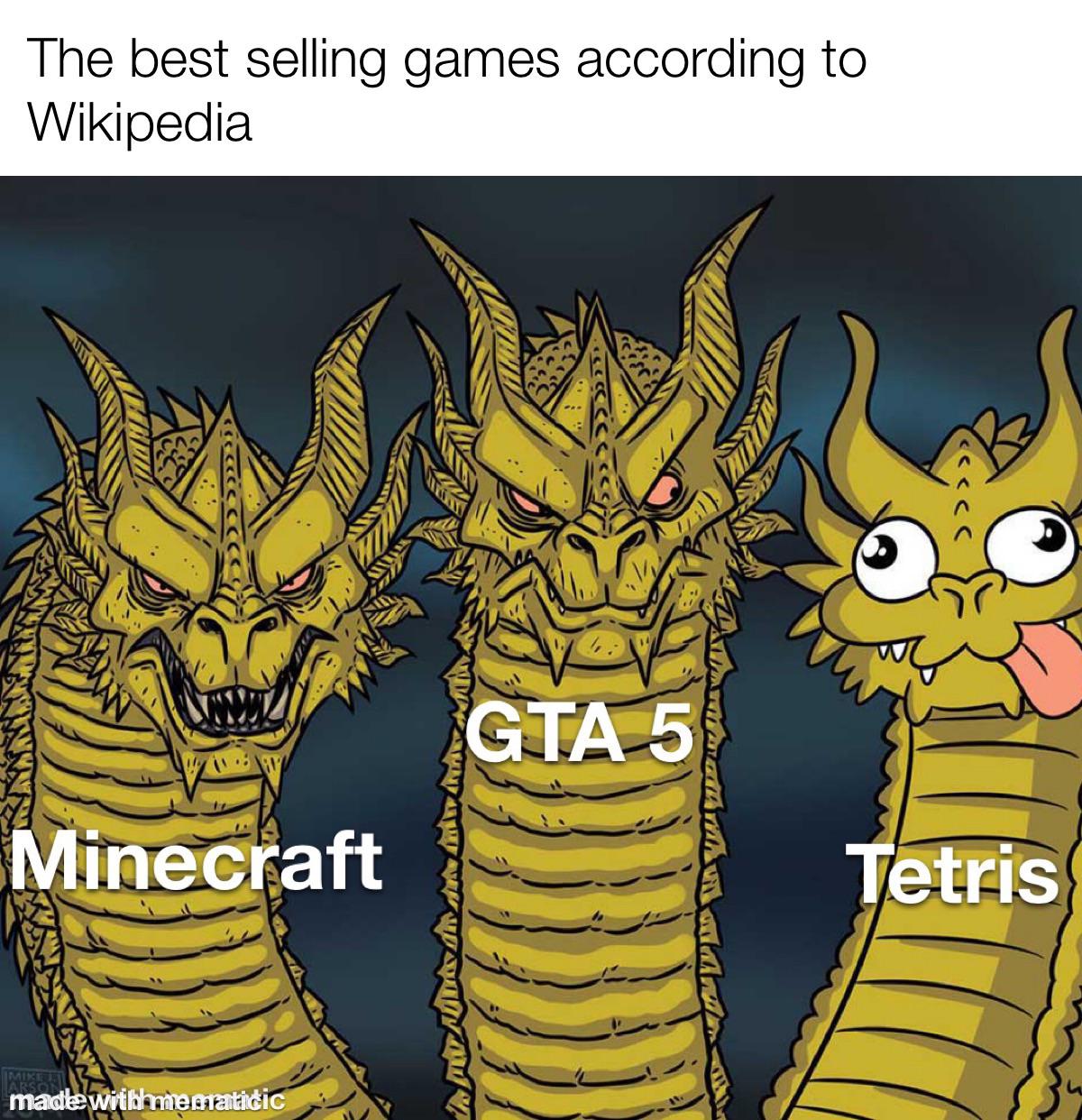 Tetris is the third best selling game according to Wikipedia Scrolller