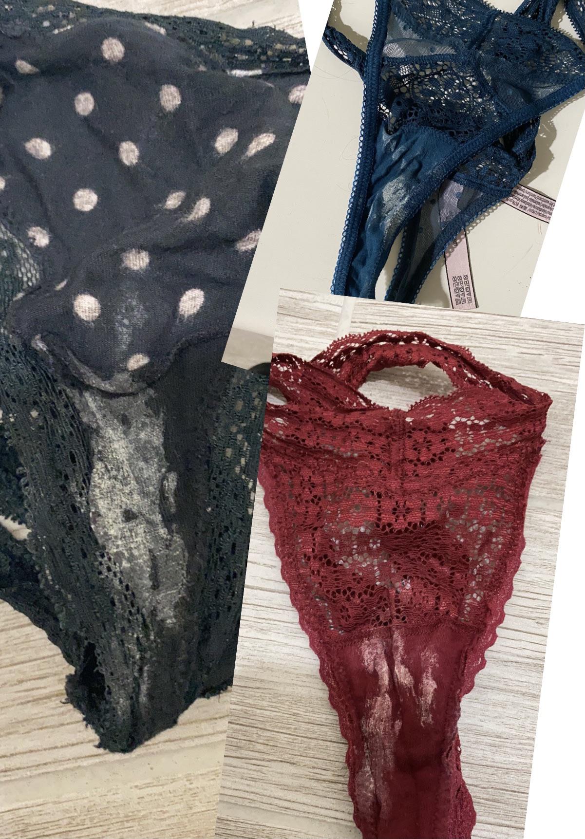 Last three days of my wife’s (38f) panties. She’s constantly wet ...