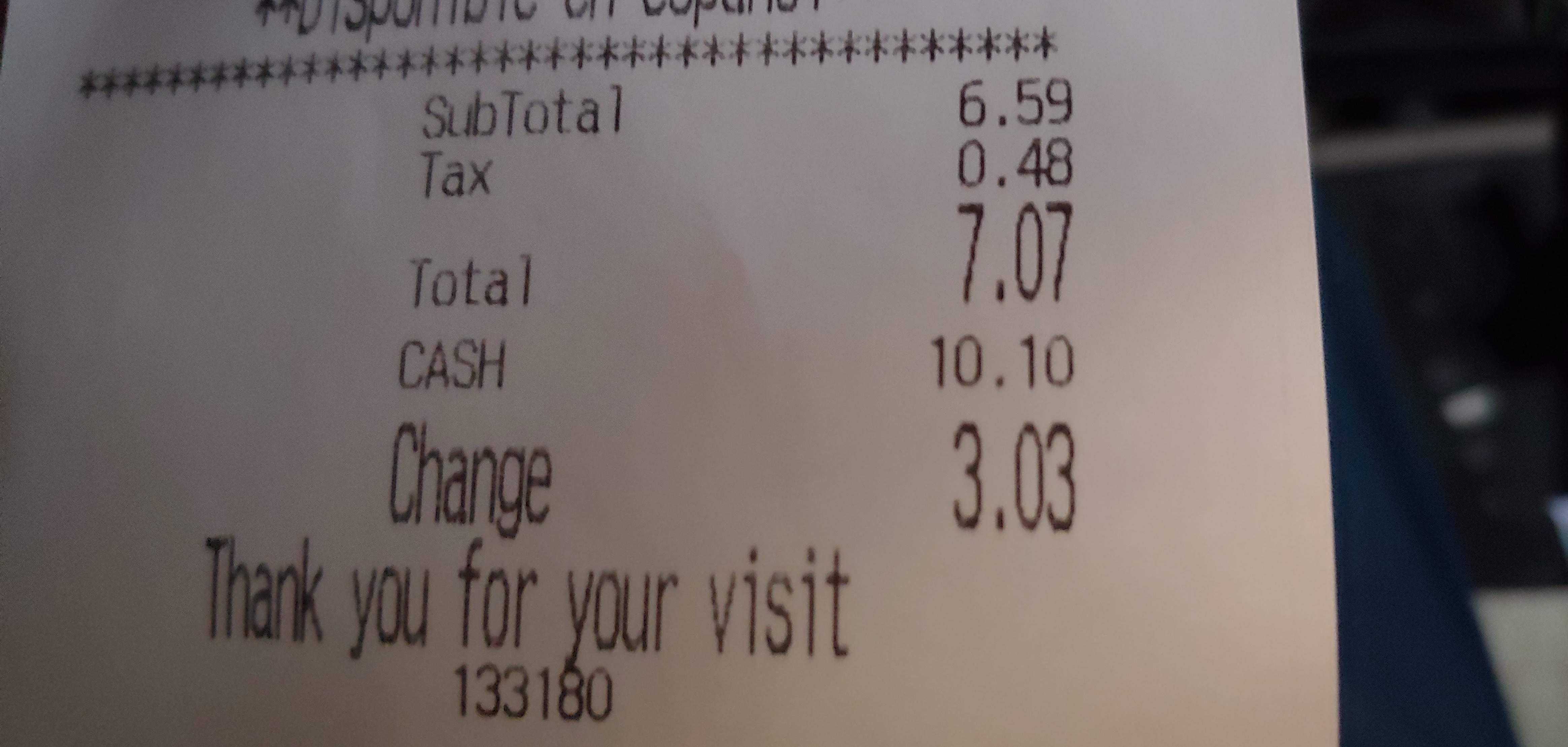 The rare triple repeating number receipt scrolller