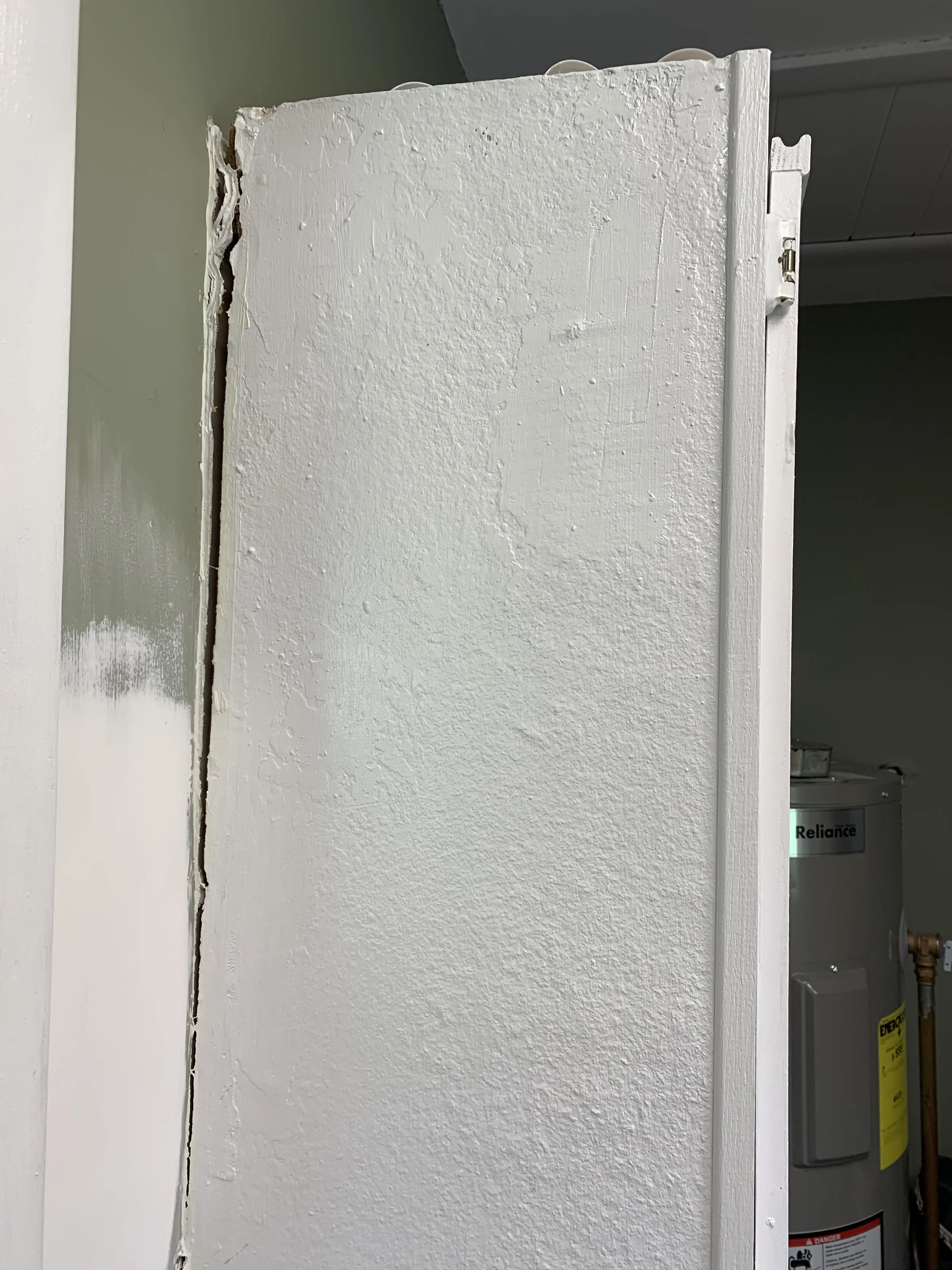 This is how a previous home owner “fixed” a sagging utility room ...