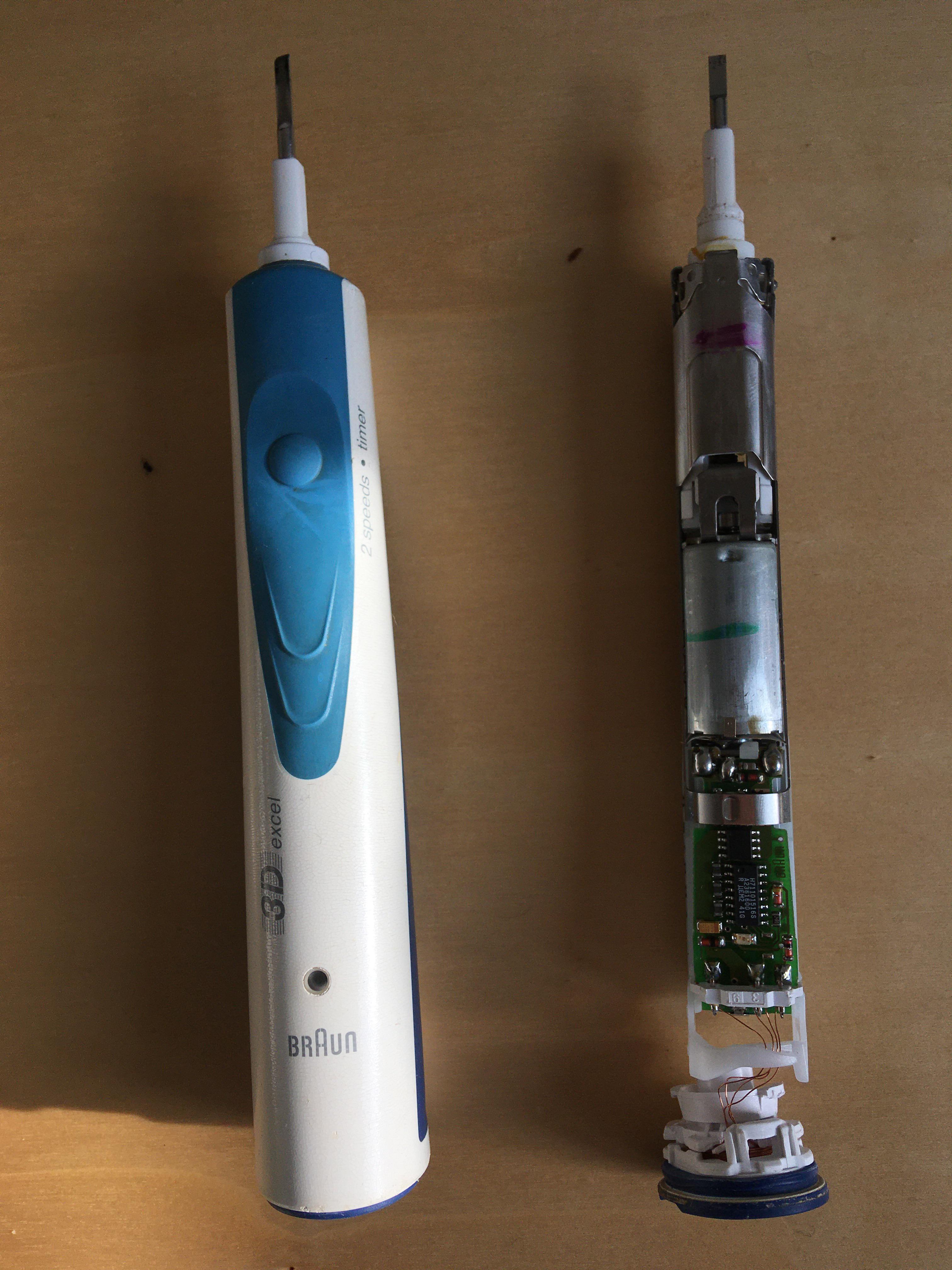 Inside Out Toothbrush This is what an electric toothbrush looks like on the inside. | Scrolller