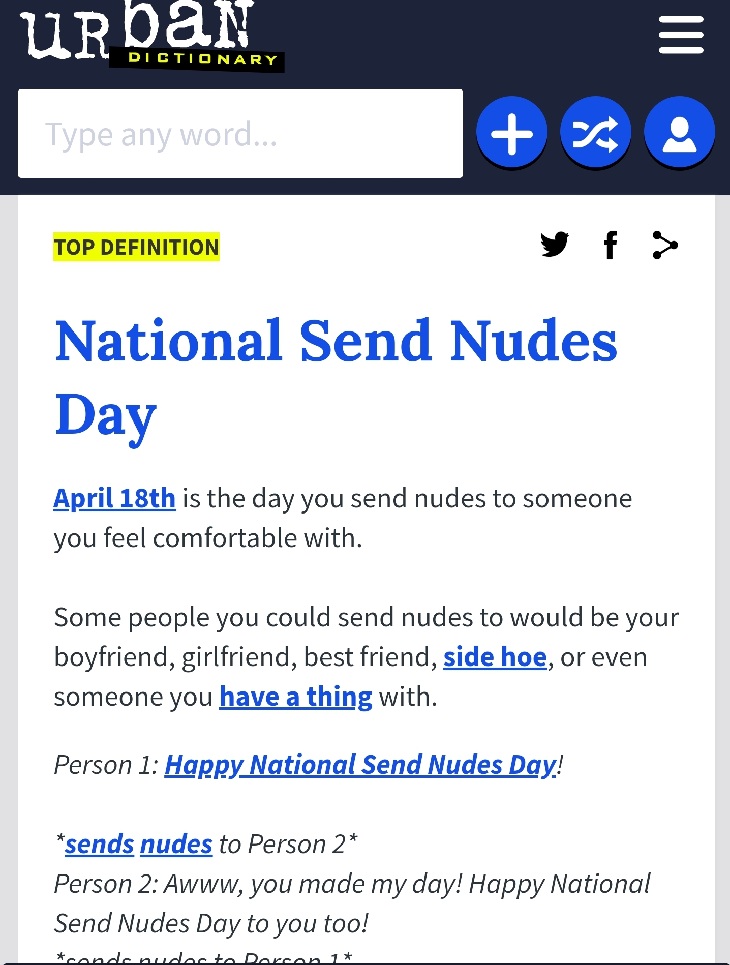 Today is national send nudes day! Scrolller