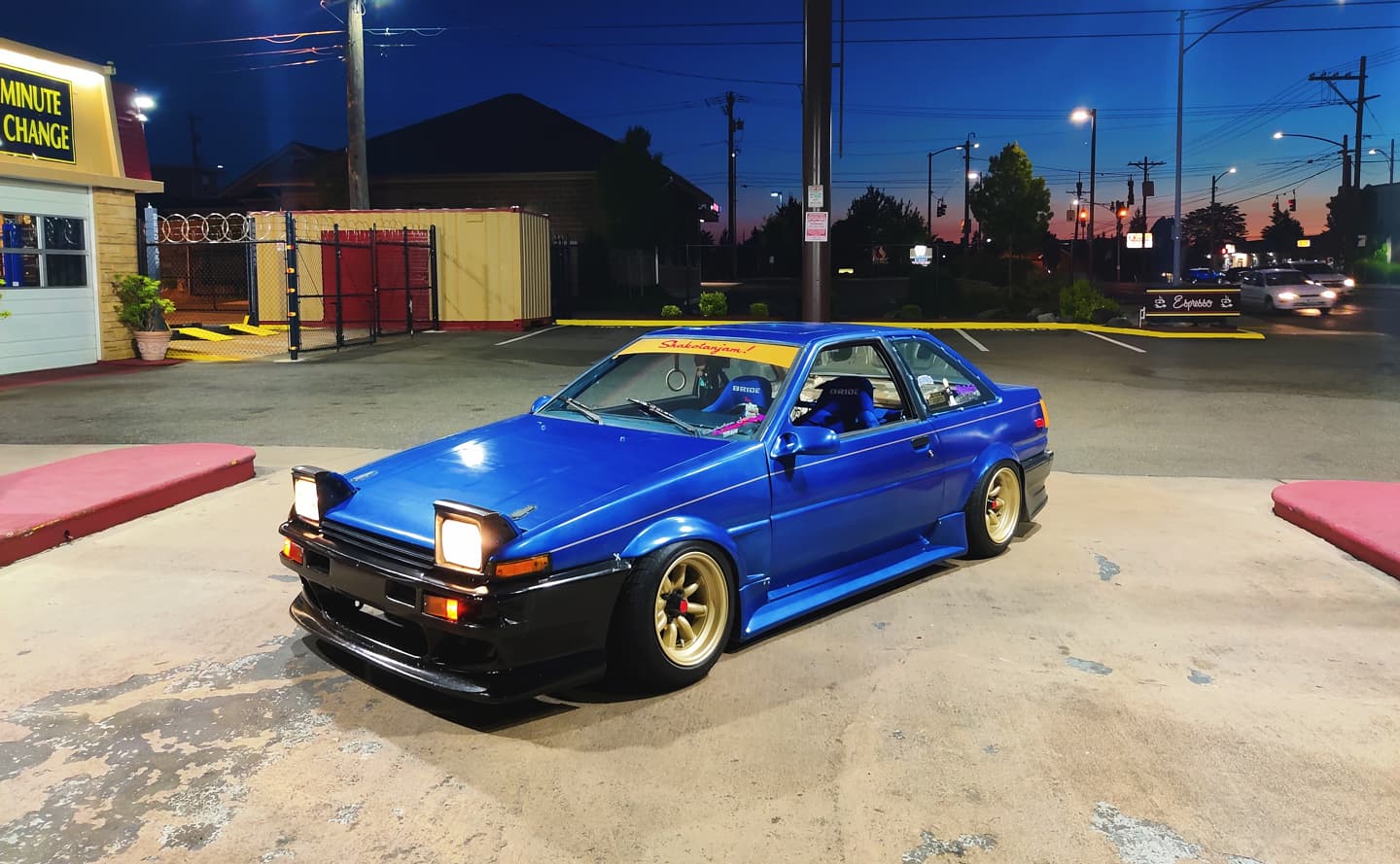 Toyota AE86 on RS watanabe with an SR20, used and abused. | Scrolller