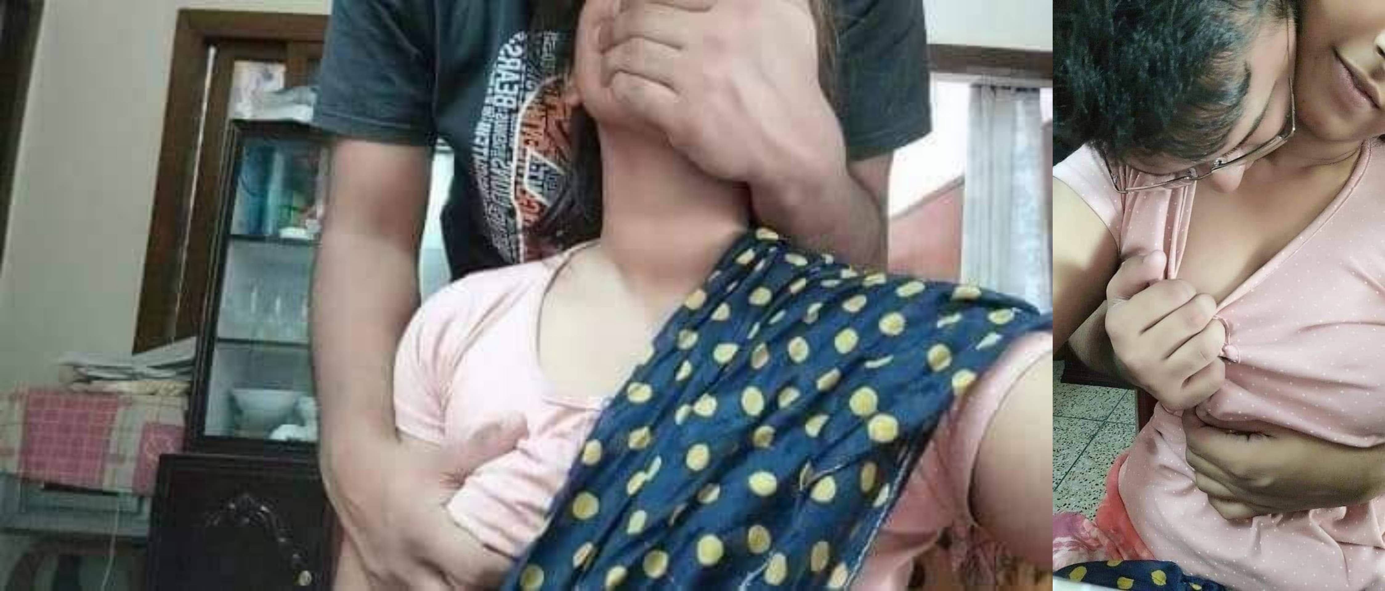 Tution teacher boob press