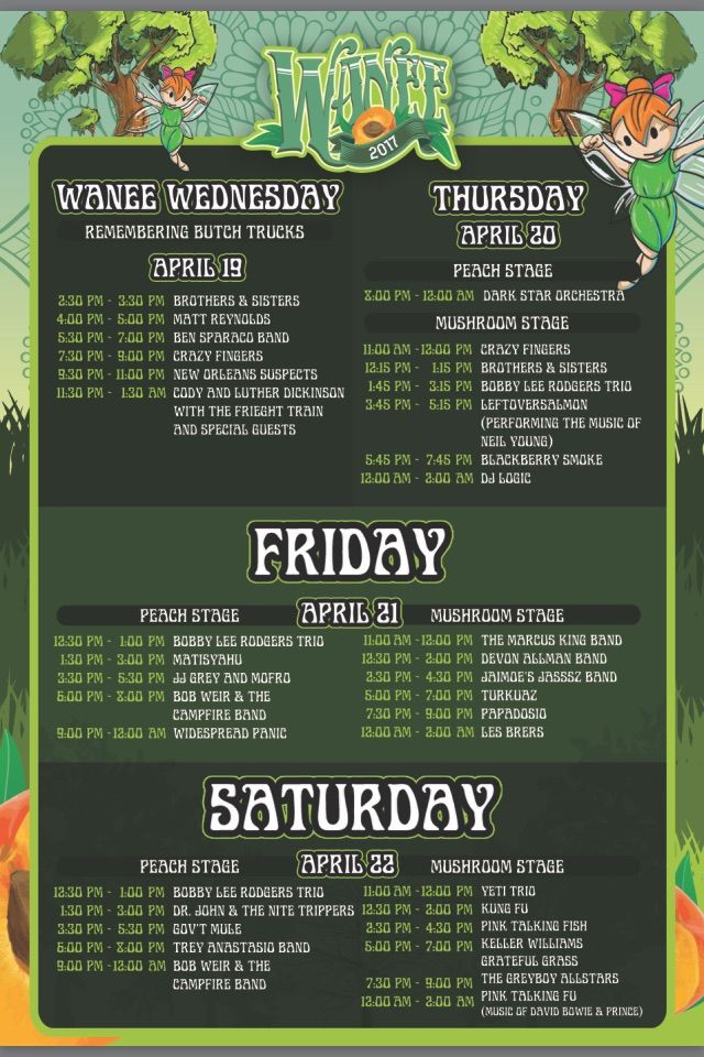 Wanee schedule released!🎉🎉 Scrolller