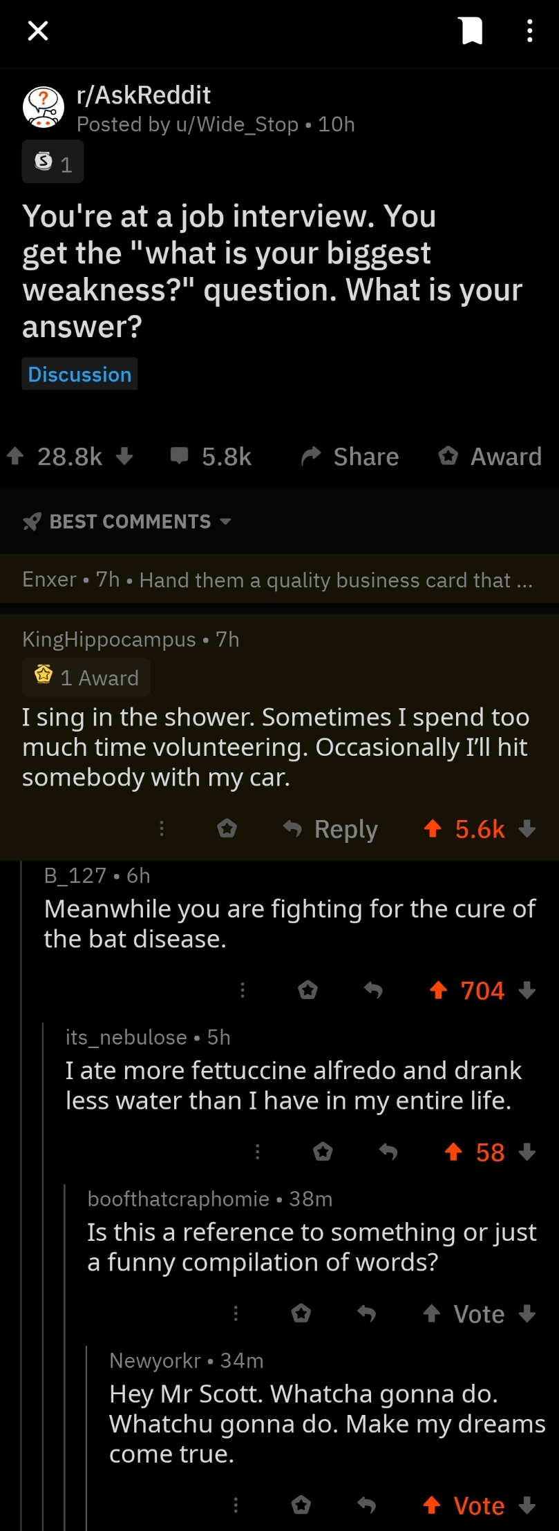 What Is Your Biggest Weakness Scrolller