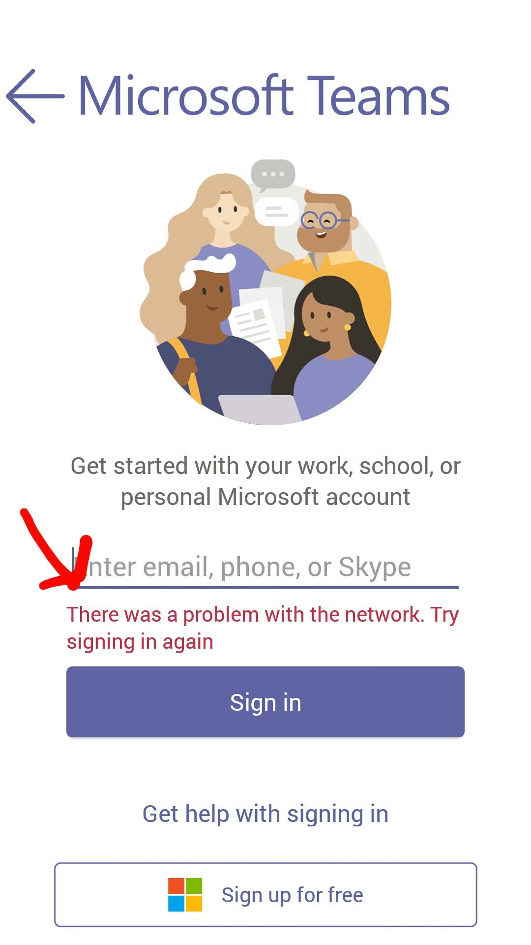 why can't i sign into microsoft teams with my school account
