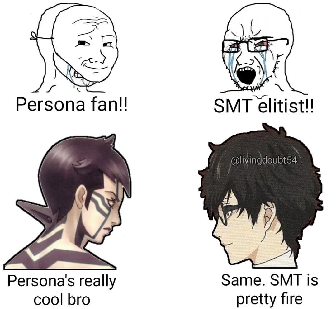Why can't we be like that both smt and persona games are great Scrolller