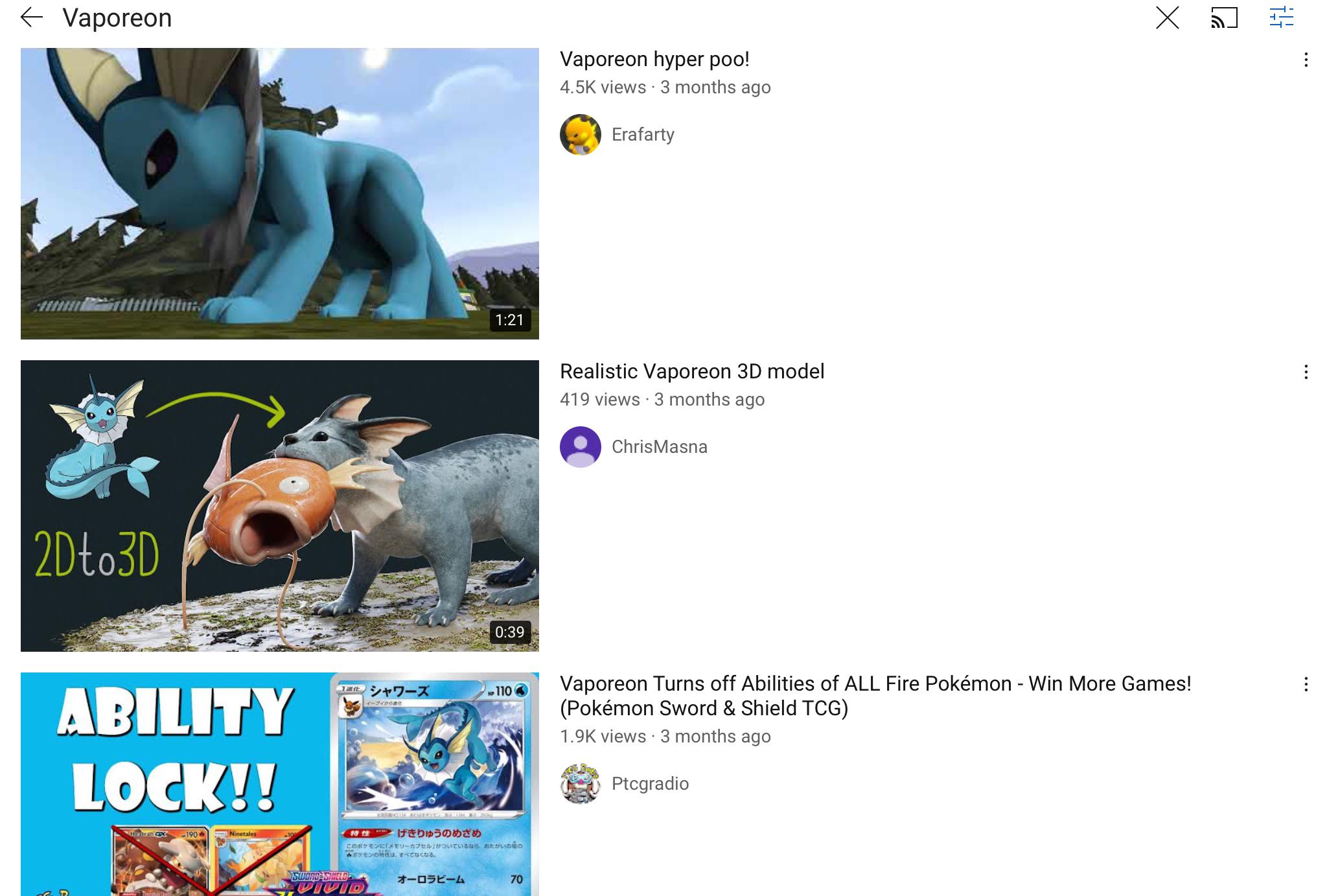 Why Is This Cursed Vaporeon Vid On Youtube Scrolller