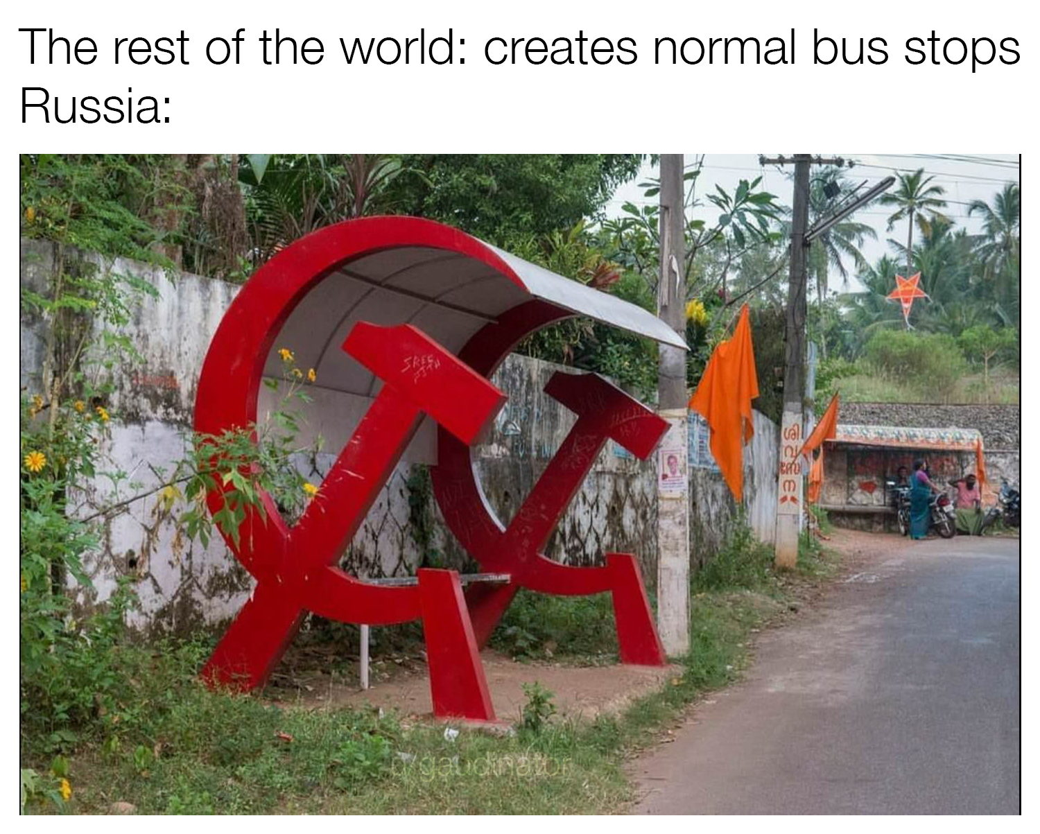 You see comrade, even the benches are communist | Scrolller