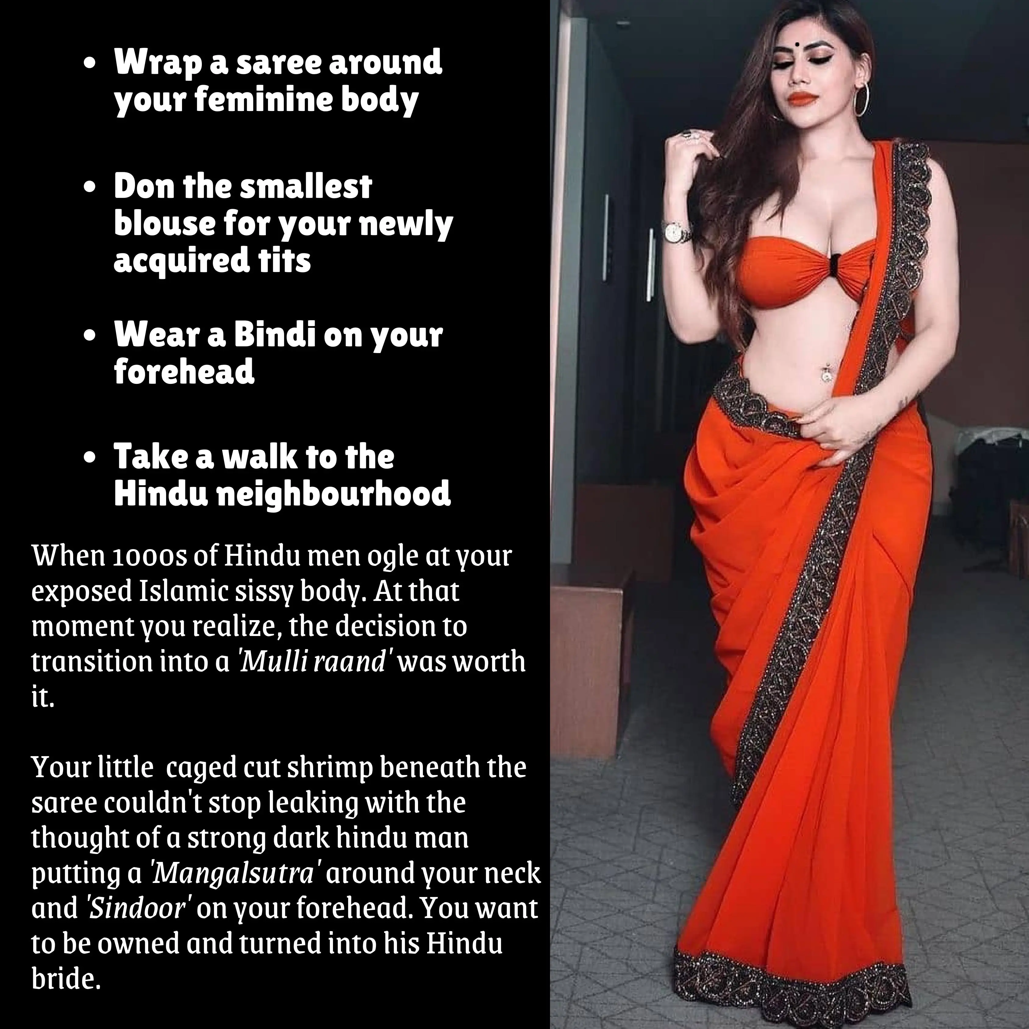Your sister is a Haram cock slut already. It's time for you to get started on hormones and turn into a Hindu bride as well...