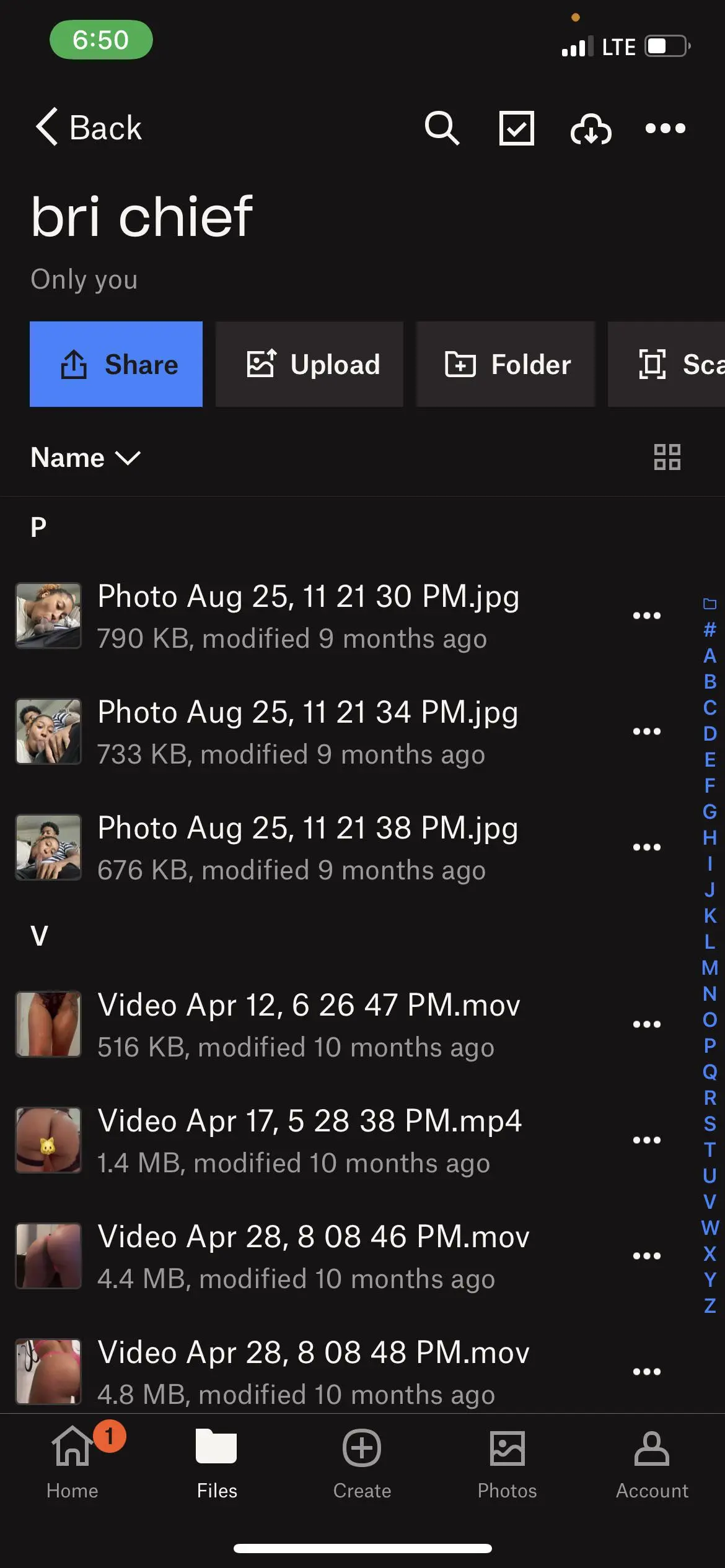 100+ vids of bri chief for $10 hmu‼️