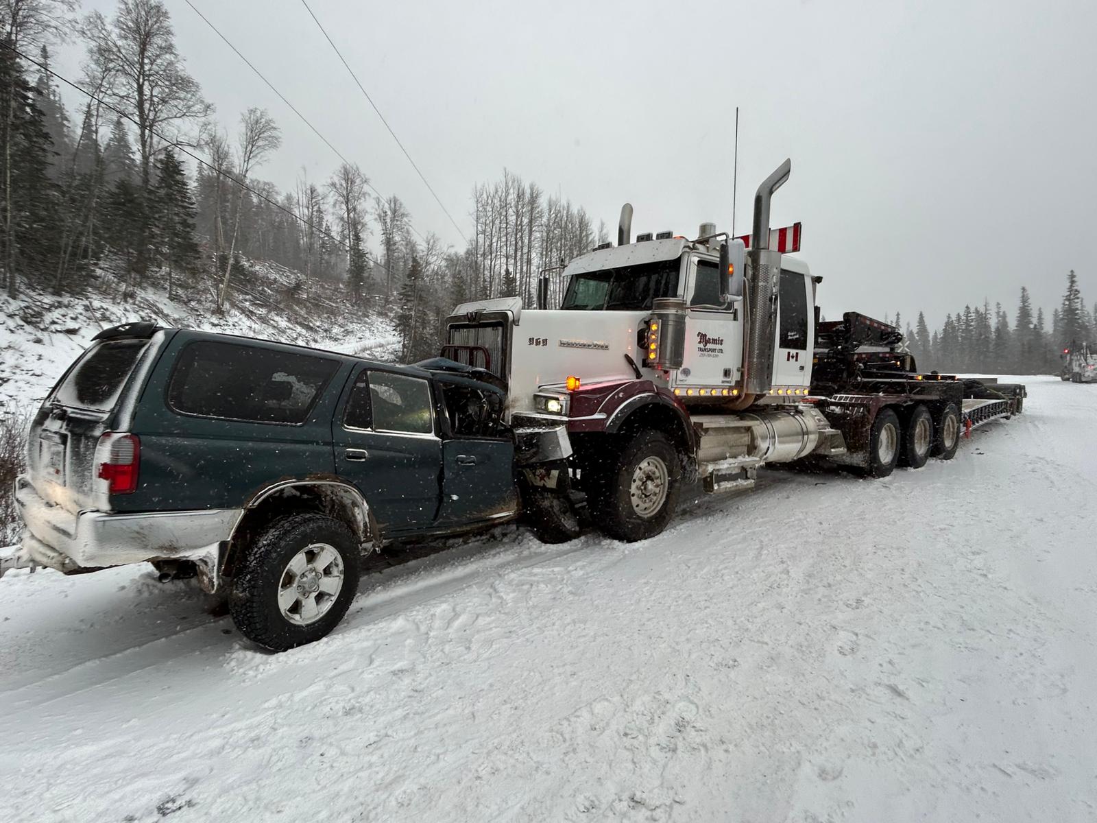 Aftermath of an accident in Northern BC. Scrolller