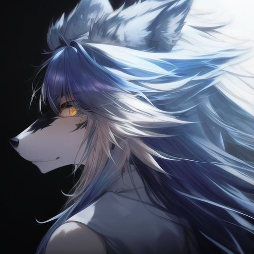 Anime Wolf Portrait | Scrolller