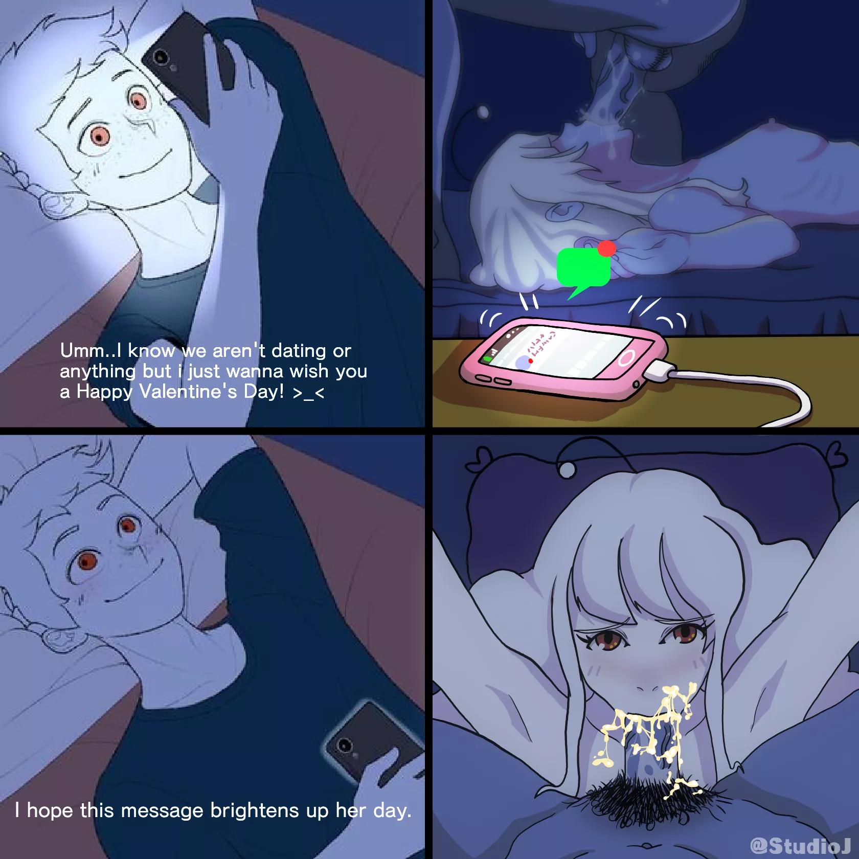 Texting in bed meme porn