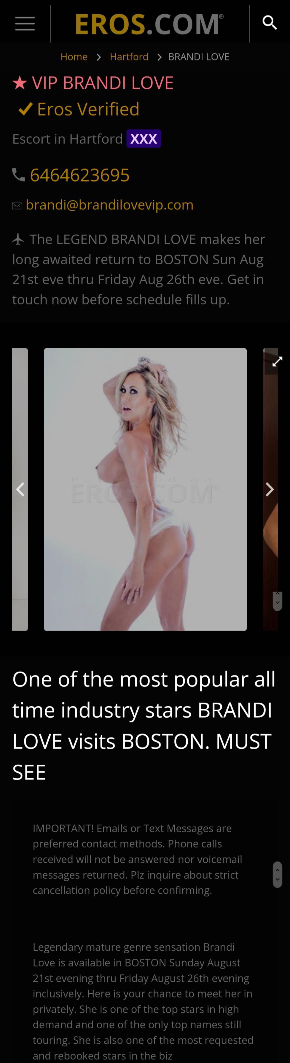 Brandi Love is currently Escorting for those interested | Scrolller