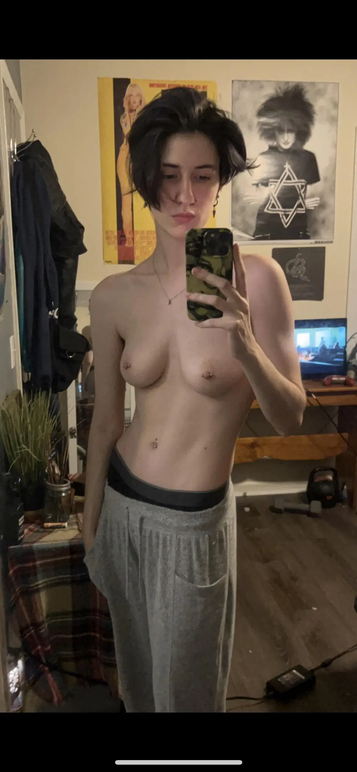 butch with pierced nipples ?