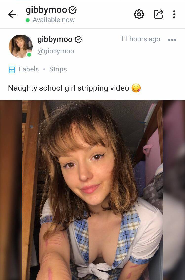 Check Out My New Naughty School Girl Stripping Video On Onlyfans Gibbymoo