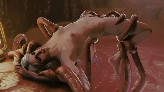 Ciri bound and fucked by tentacles