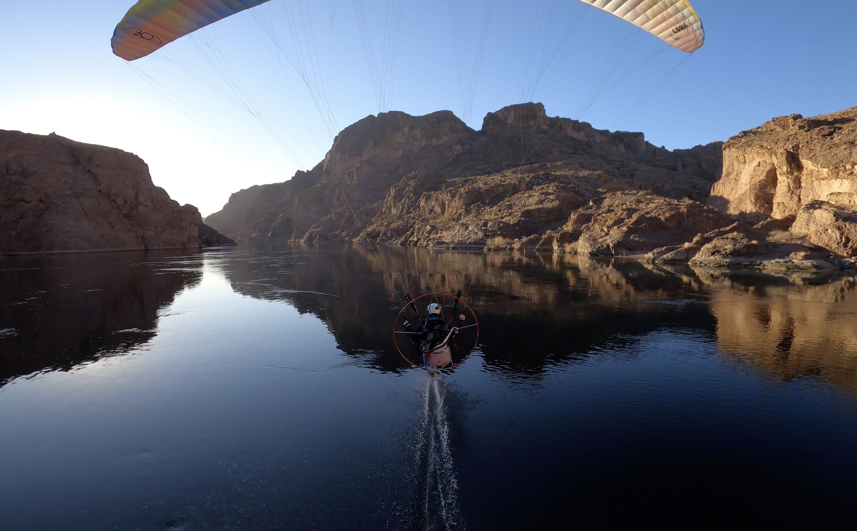 Colorado river barely aerial footdrag in a paramotor [oc] [2886 × 1788 ...