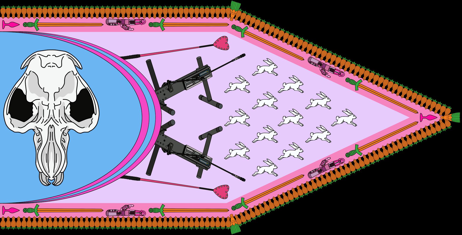 CottontailVA Rabbit Simp Army Flag | Scrolller