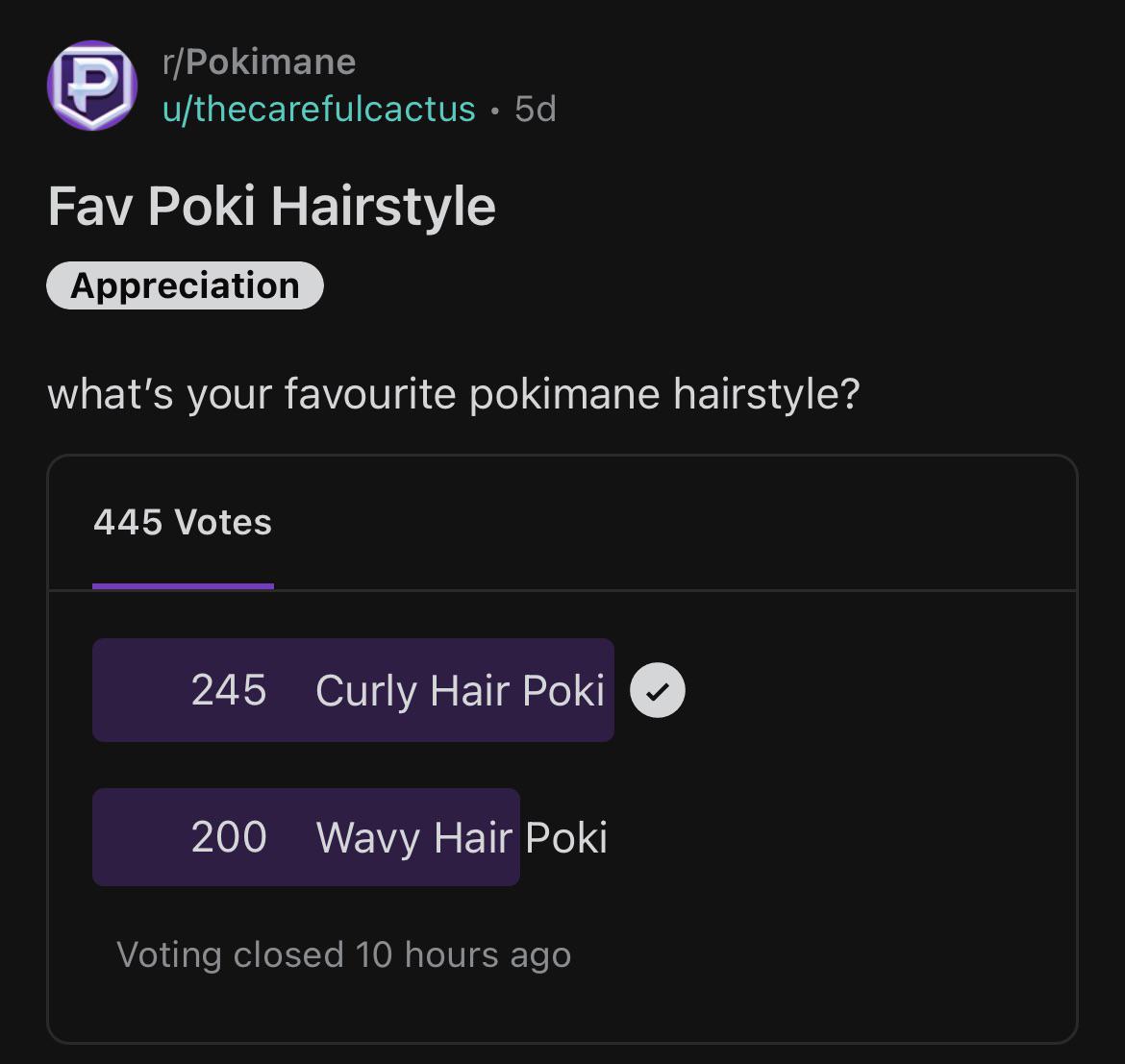 Curly Hair Poki Wins! | Scrolller