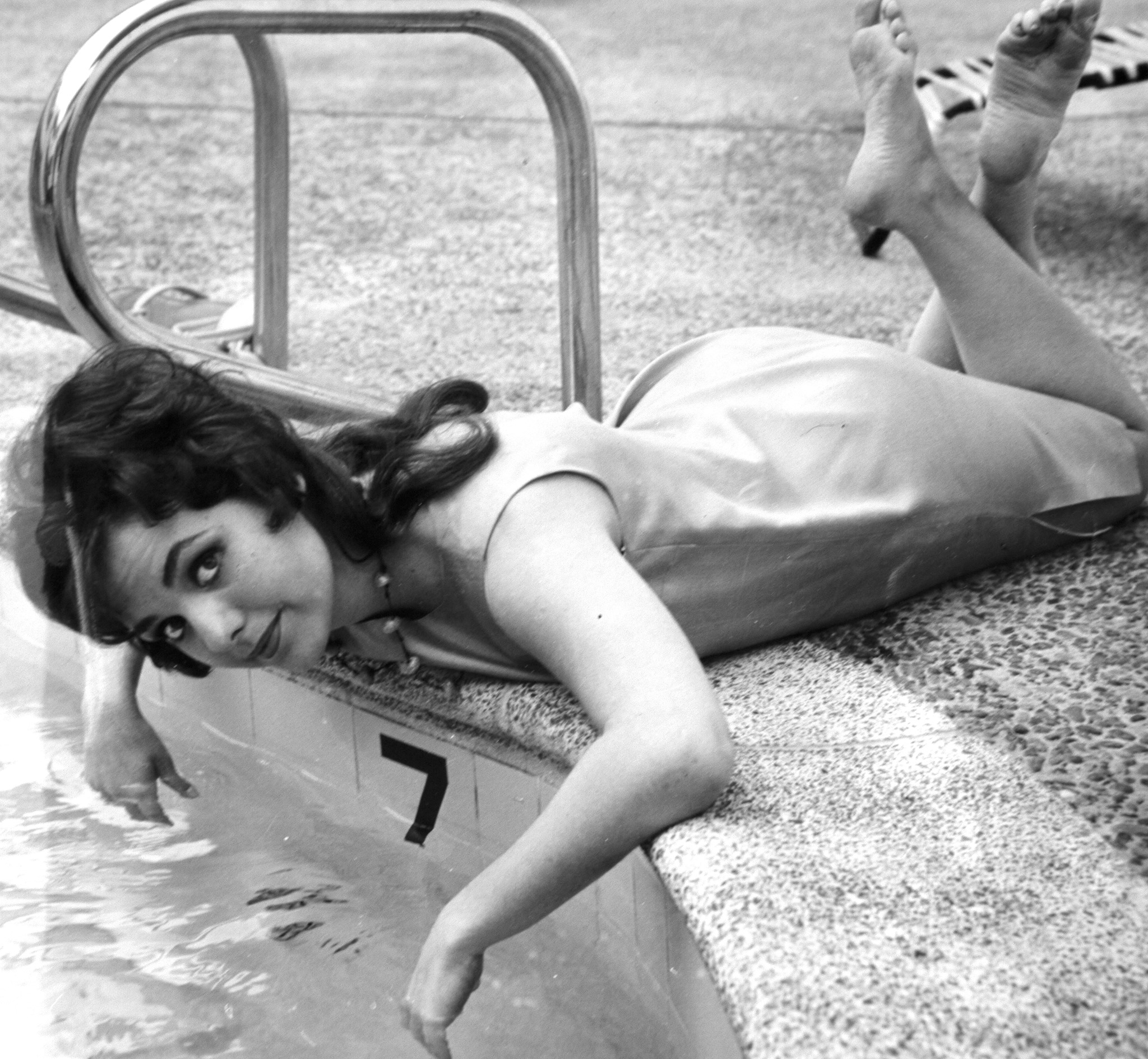 Dawn by pool-from Dawn Wells Facebook page | Scrolller