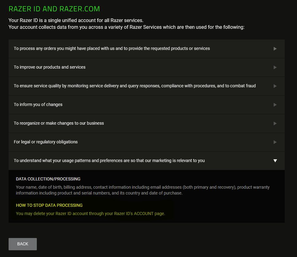 "Don't like our data collection? You don't get use any feature of your