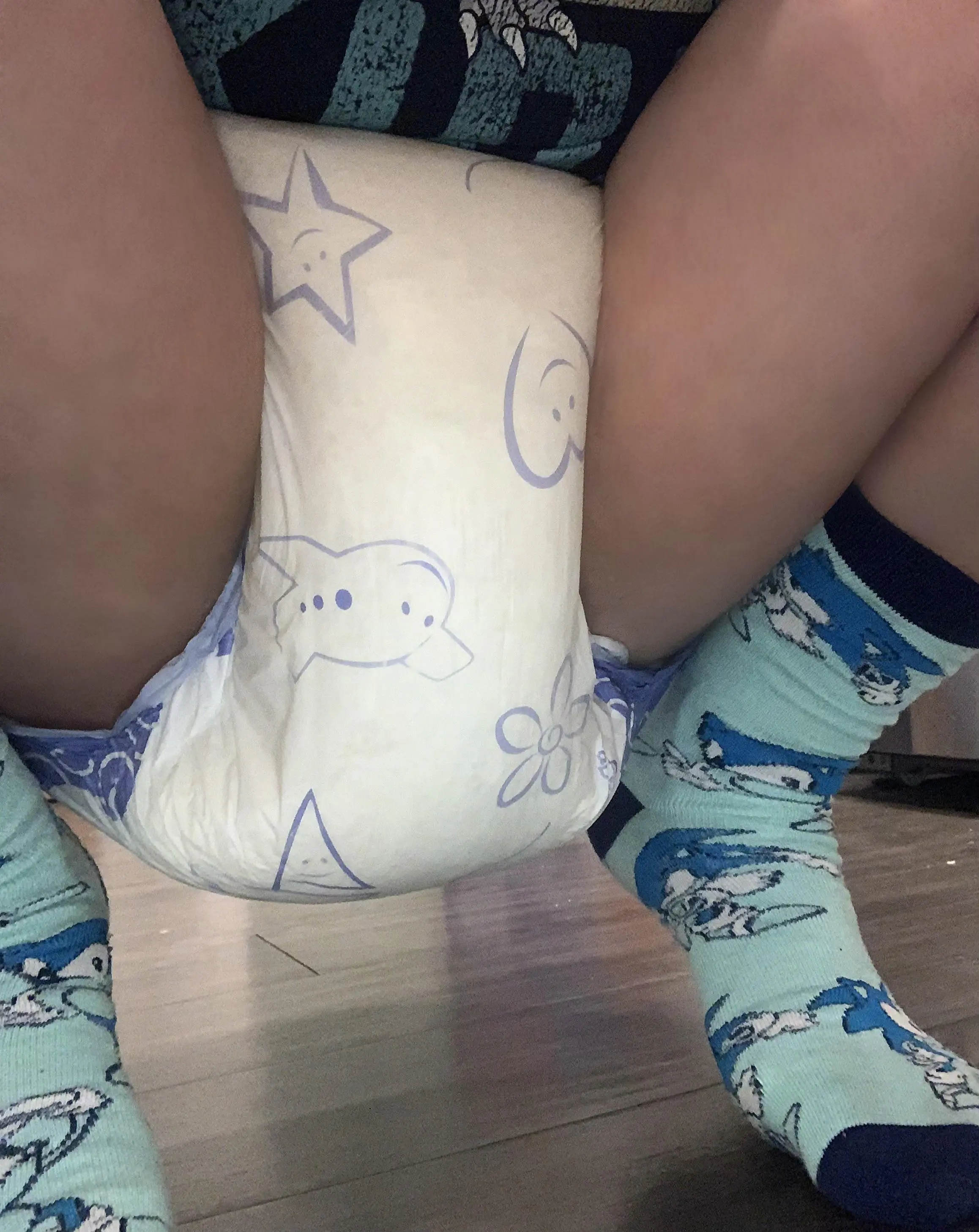 Filling up my diapers like a good baby