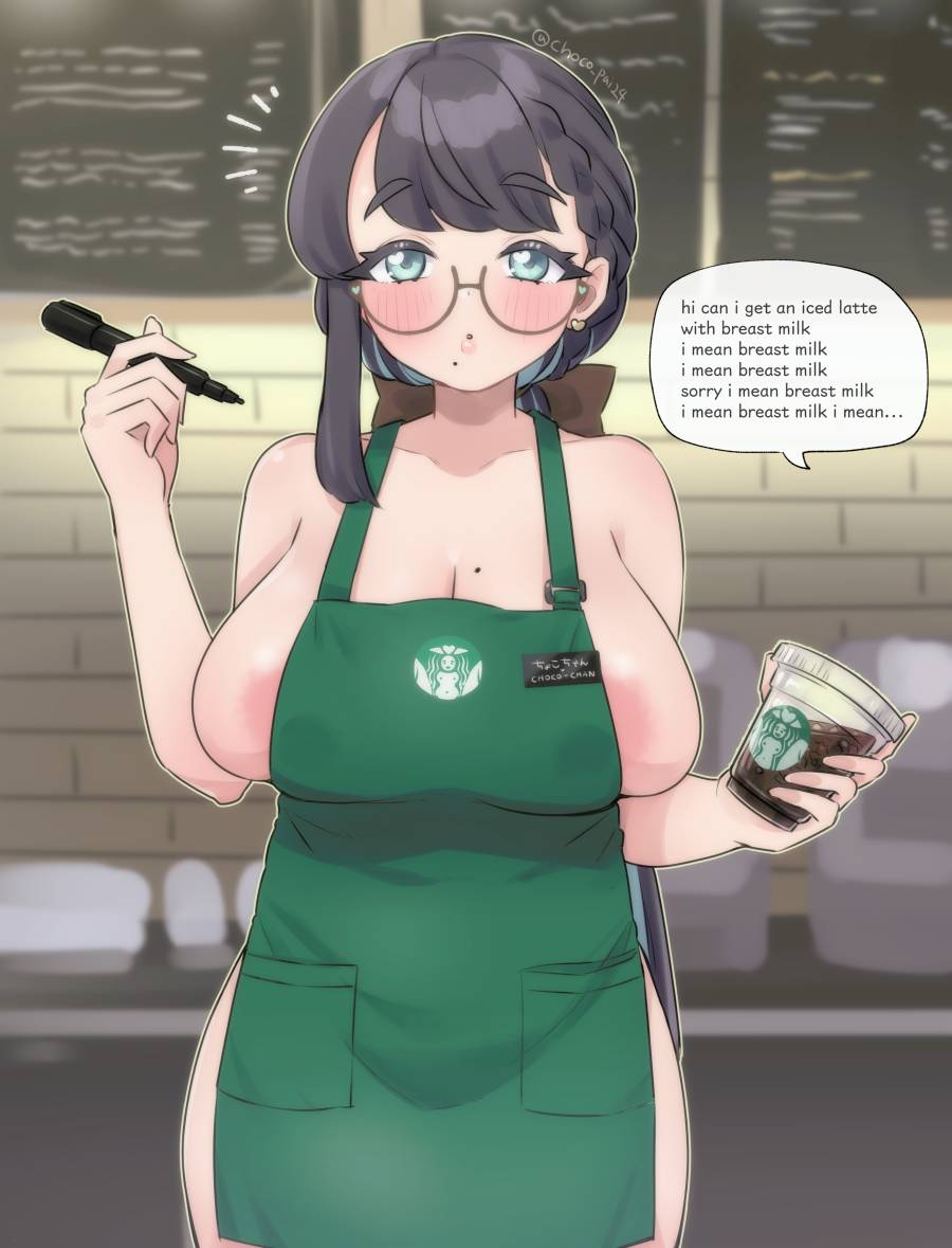 Iced latte with breast milk hentai фото 44